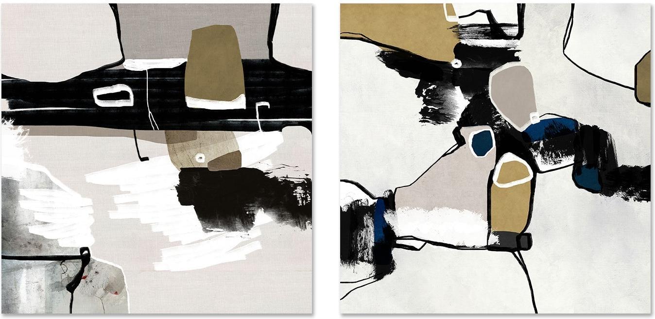 wall-art-print-canvas-poster-framed-Reflecting Nifty, Set Of 2 , By Roberto Moro Art-GIOIA-WALL-ART