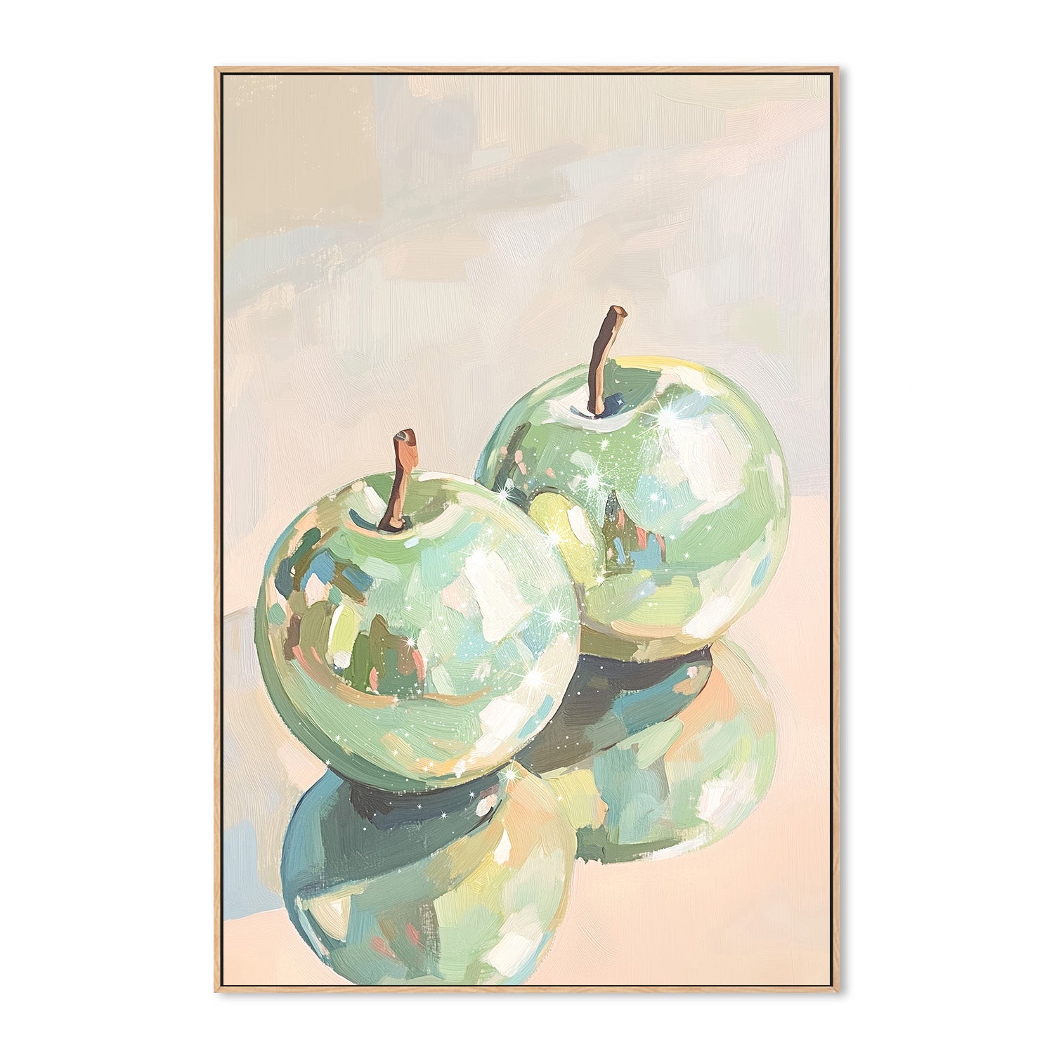 wall-art-print-canvas-poster-framed-Reflective Apples in Abstract , By Melloi Art-4