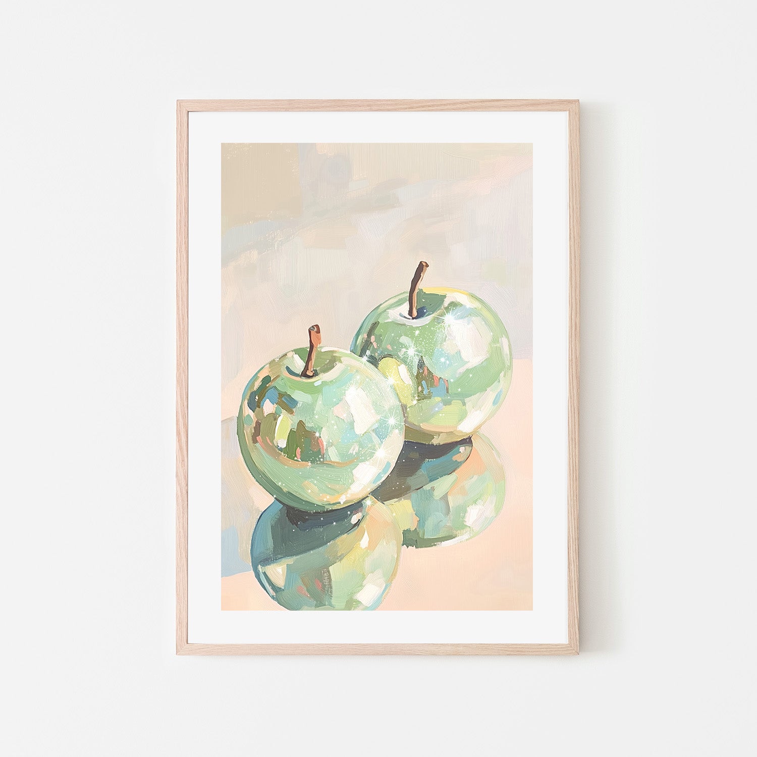 wall-art-print-canvas-poster-framed-Reflective Apples in Abstract , By Melloi Art-6