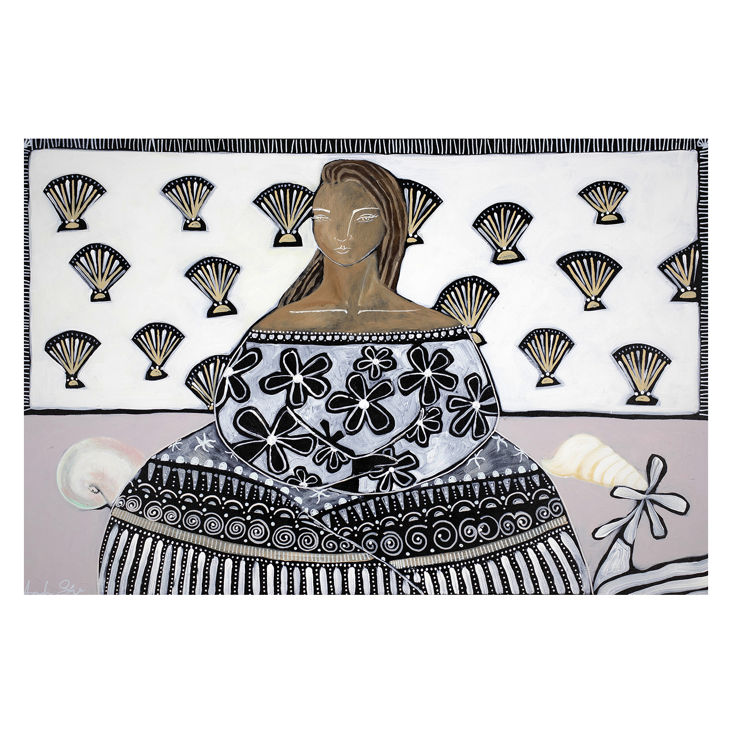 Regina , Original Hand-Painted Canvas By Amanda Skye