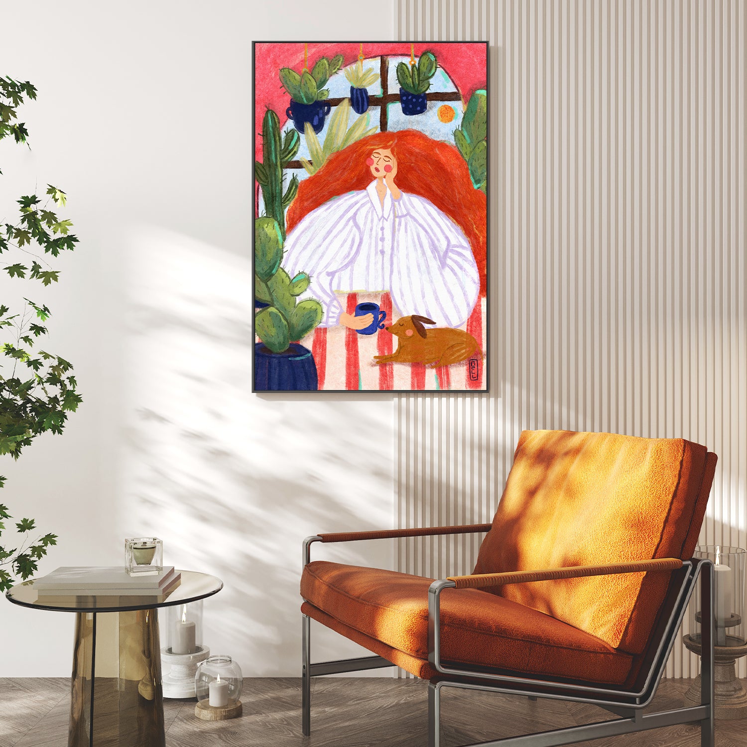 wall-art-print-canvas-poster-framed-Relaxing with my Plants-7