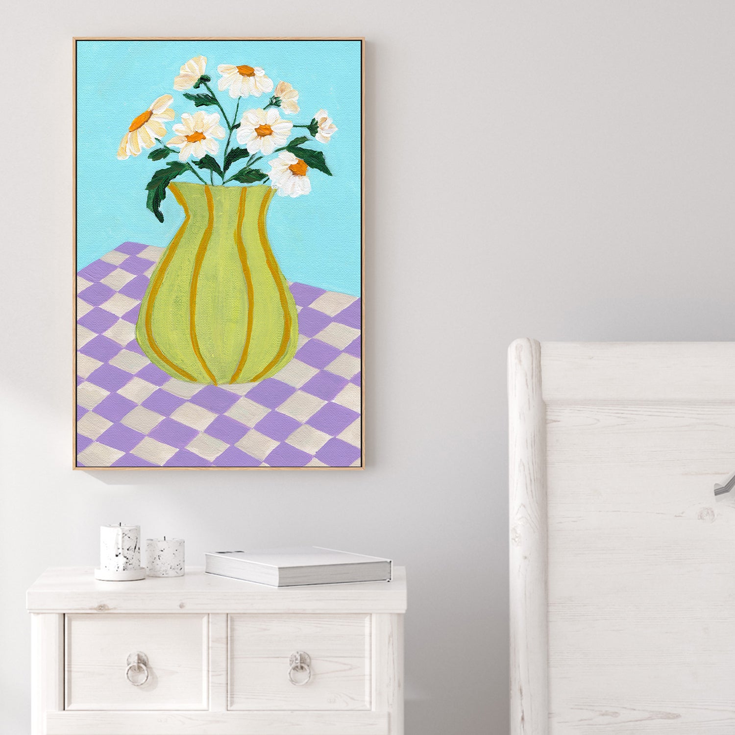 wall-art-print-canvas-poster-framed-Retro Checkers , By Nikita Jariwala-2