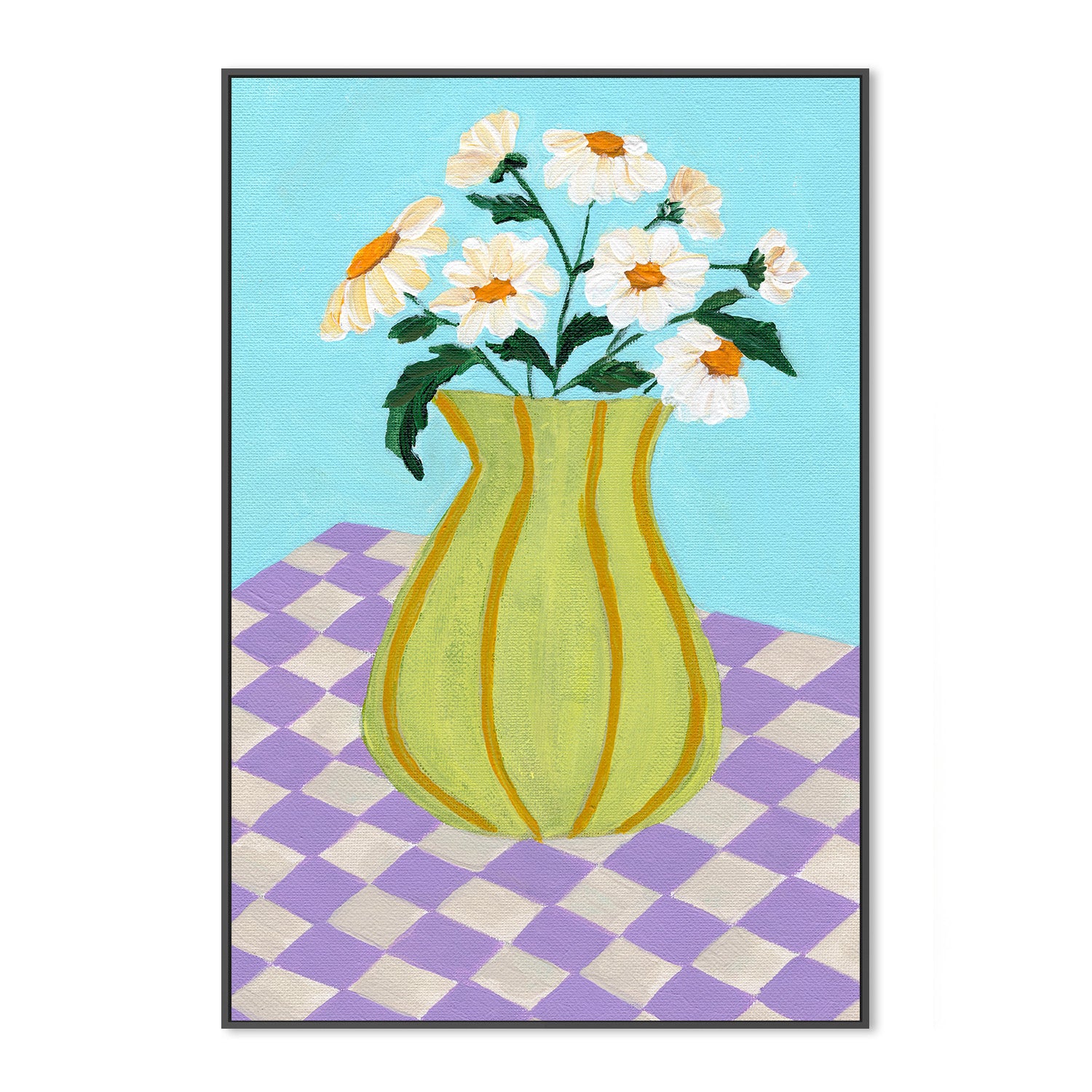 wall-art-print-canvas-poster-framed-Retro Checkers , By Nikita Jariwala-3
