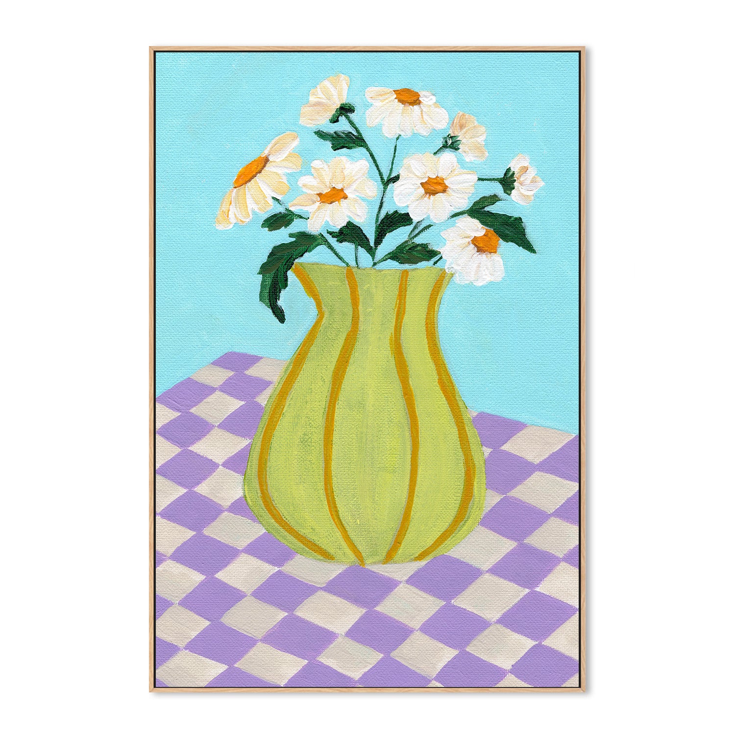 wall-art-print-canvas-poster-framed-Retro Checkers , By Nikita Jariwala-4