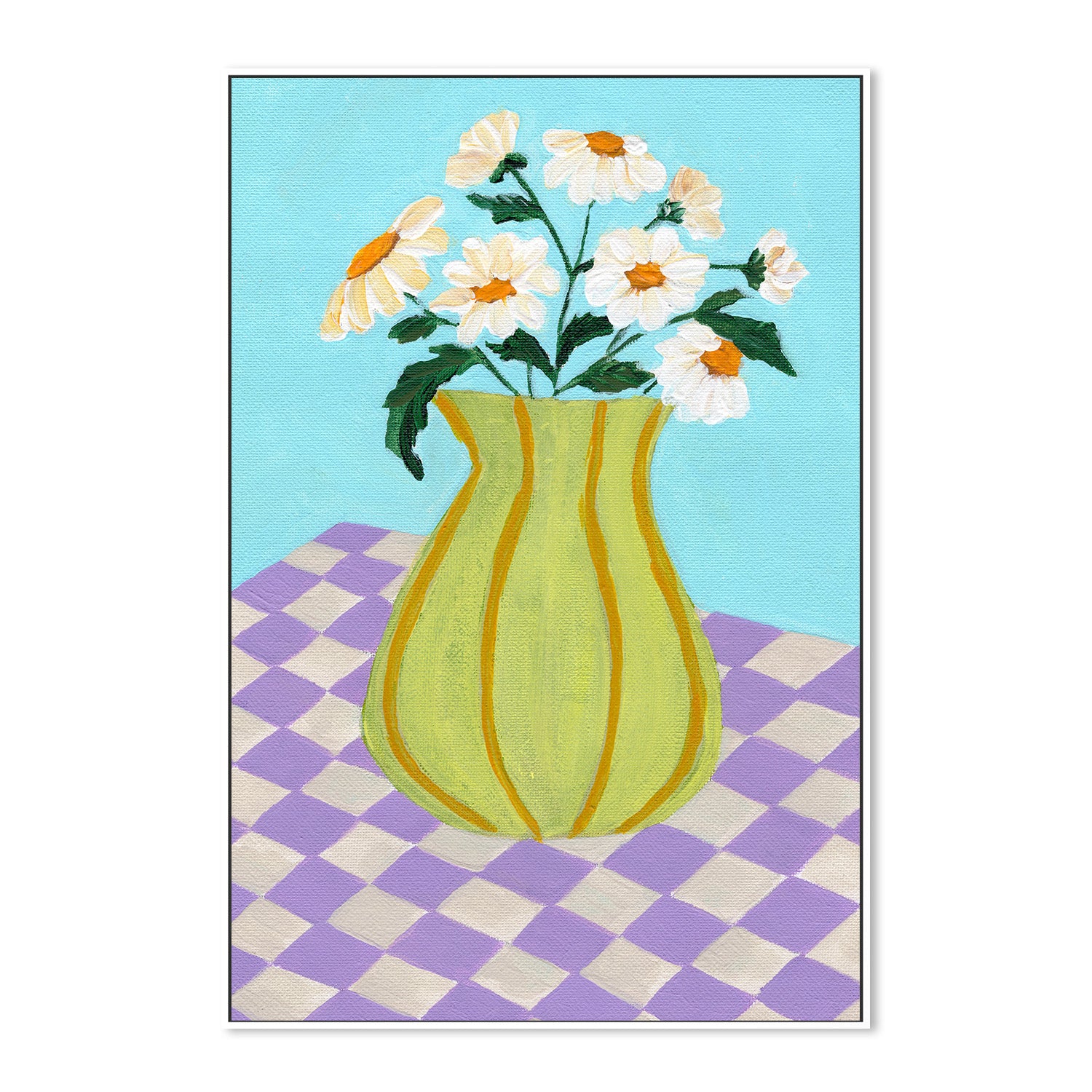wall-art-print-canvas-poster-framed-Retro Checkers , By Nikita Jariwala-5