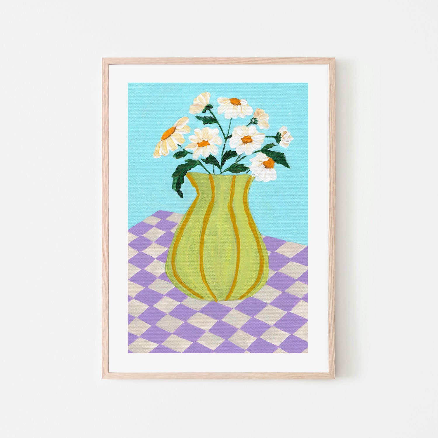 wall-art-print-canvas-poster-framed-Retro Checkers , By Nikita Jariwala-6