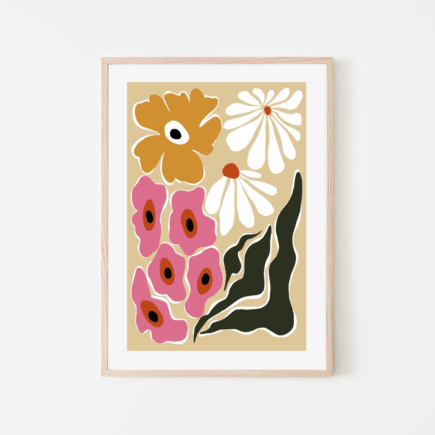 wall-art-print-canvas-poster-framed-Retro Garden , By Miho Art Studio-6