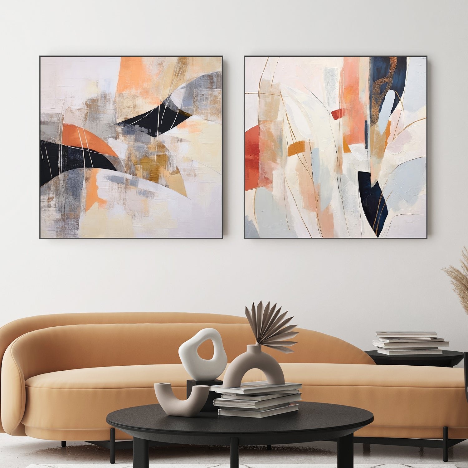 wall-art-print-canvas-poster-framed-Rhythms of Abstract, Style A & B, Set Of 2 , By Irena Orlov-2