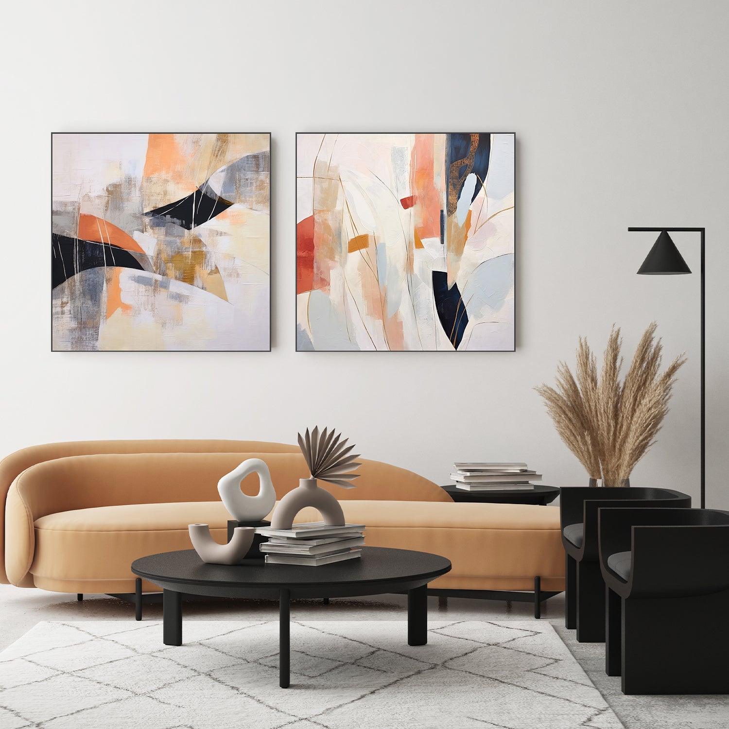wall-art-print-canvas-poster-framed-Rhythms of Abstract, Style A & B, Set Of 2 , By Irena Orlov-7