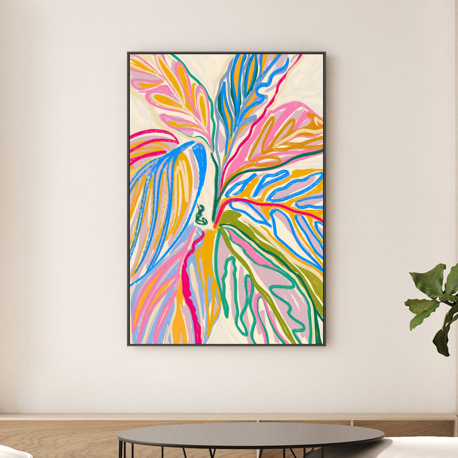wall-art-print-canvas-poster-framed-Rhythms of Bloom — The Crayon Jungle-2