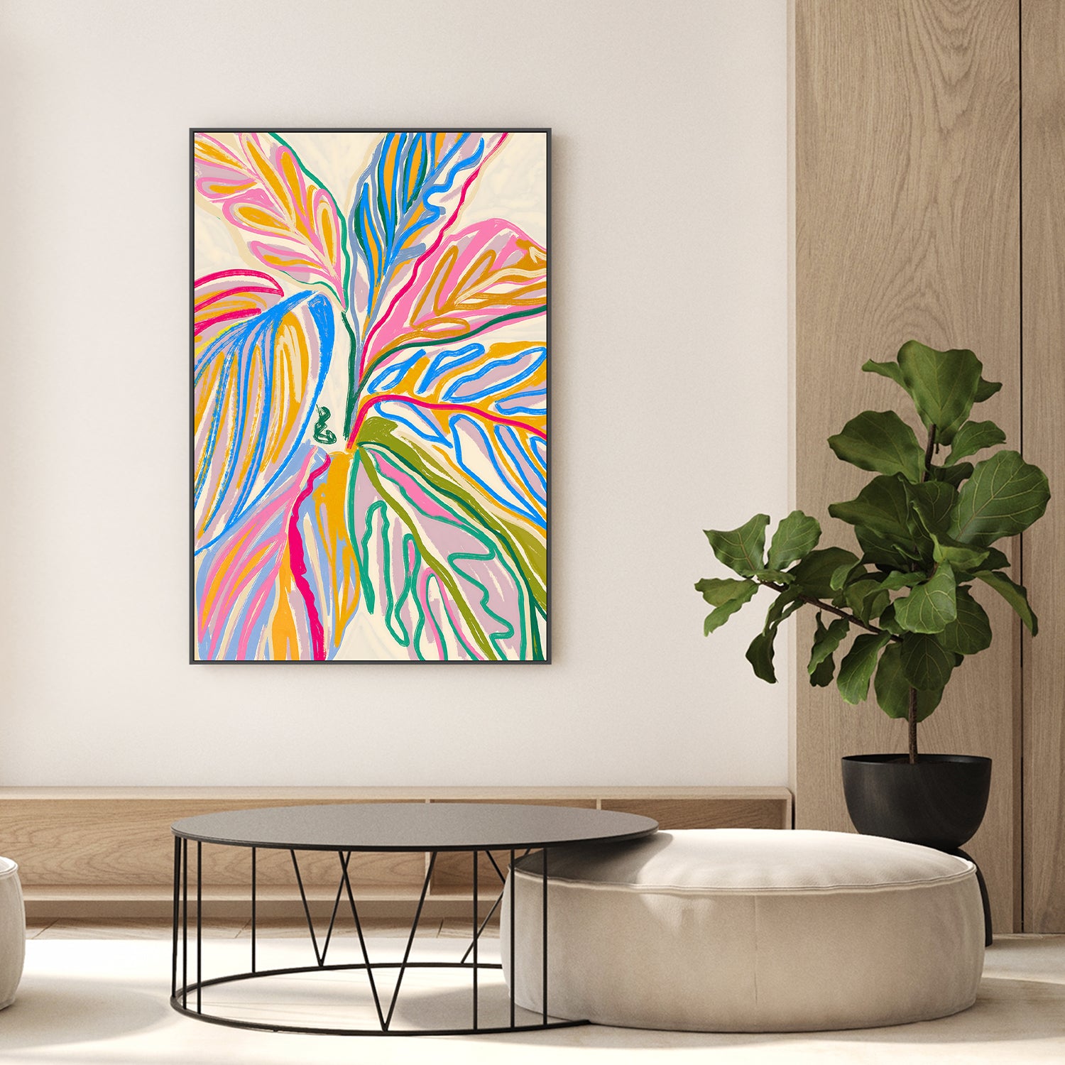 wall-art-print-canvas-poster-framed-Rhythms of Bloom — The Crayon Jungle-7