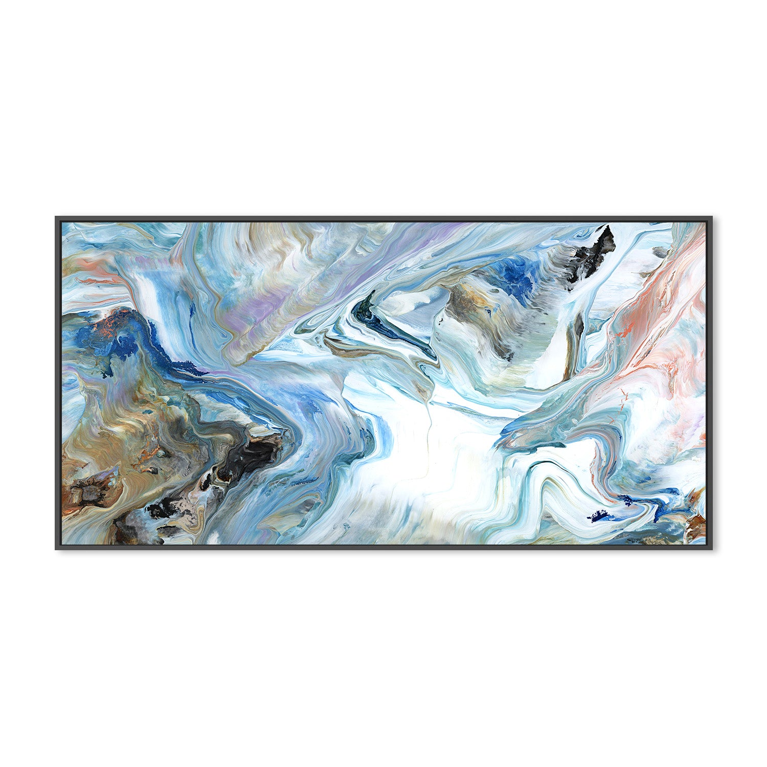 wall-art-print-canvas-poster-framed-Ribbon Flow, Style A-3