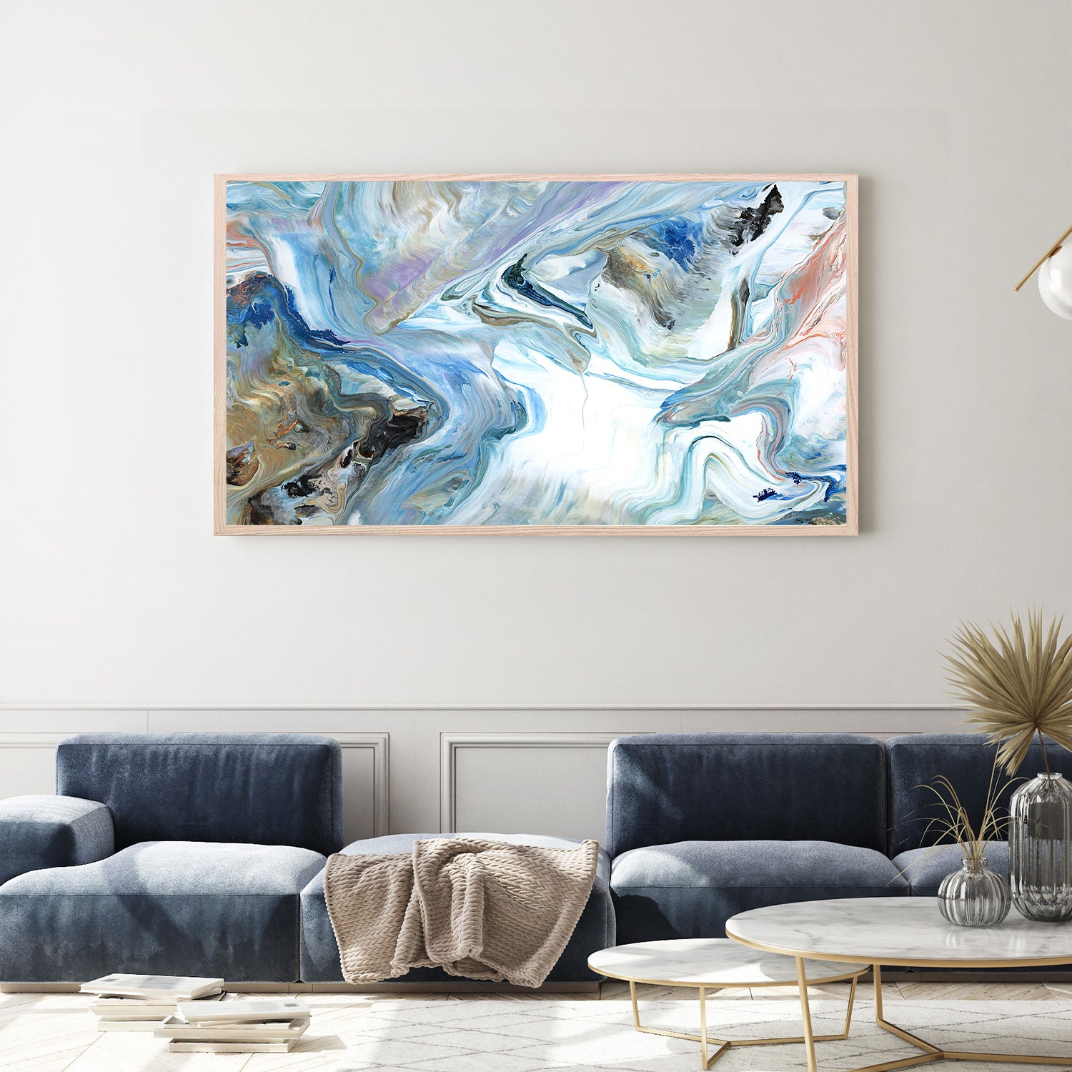 wall-art-print-canvas-poster-framed-Ribbon Flow, Style A-8