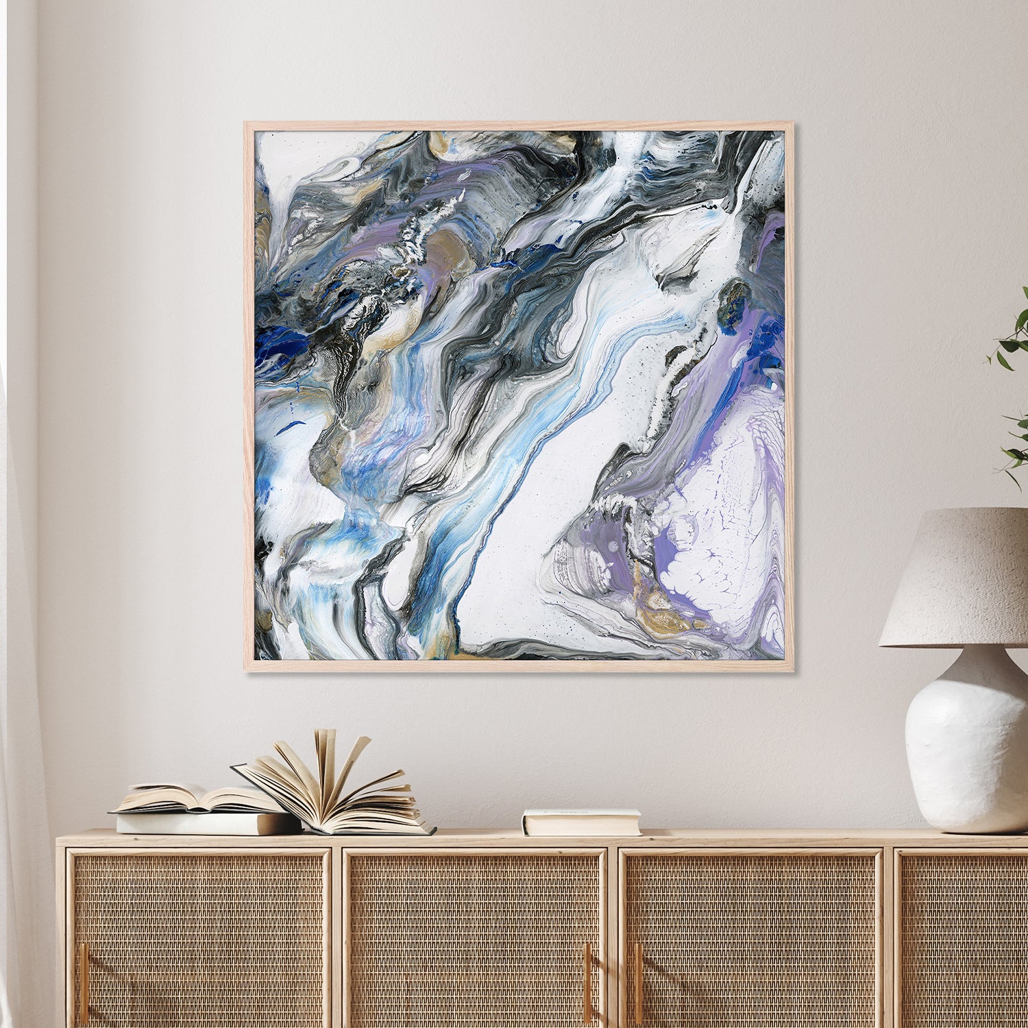 wall-art-print-canvas-poster-framed-Ribbon Flow, Style C-7