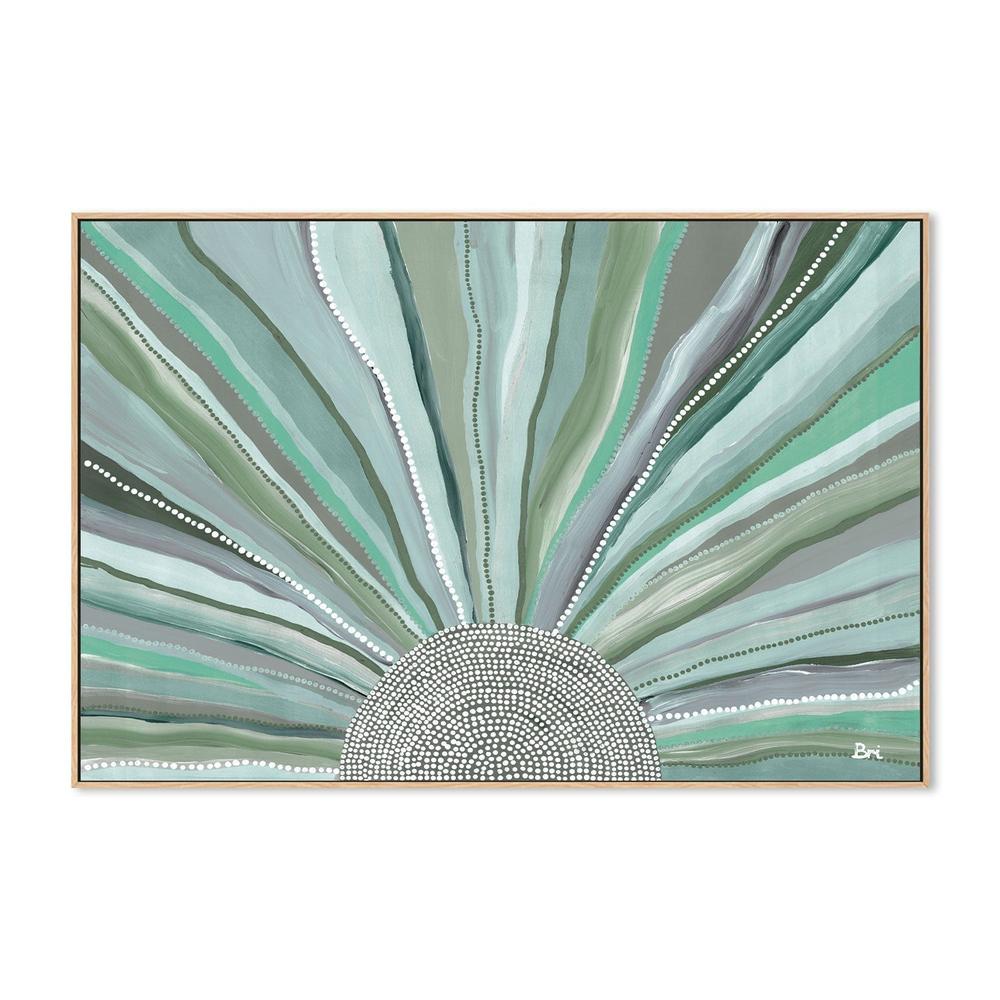 wall-art-print-canvas-poster-framed-Rising Sun, Green Tones , By Bri Chelman-GIOIA-WALL-ART