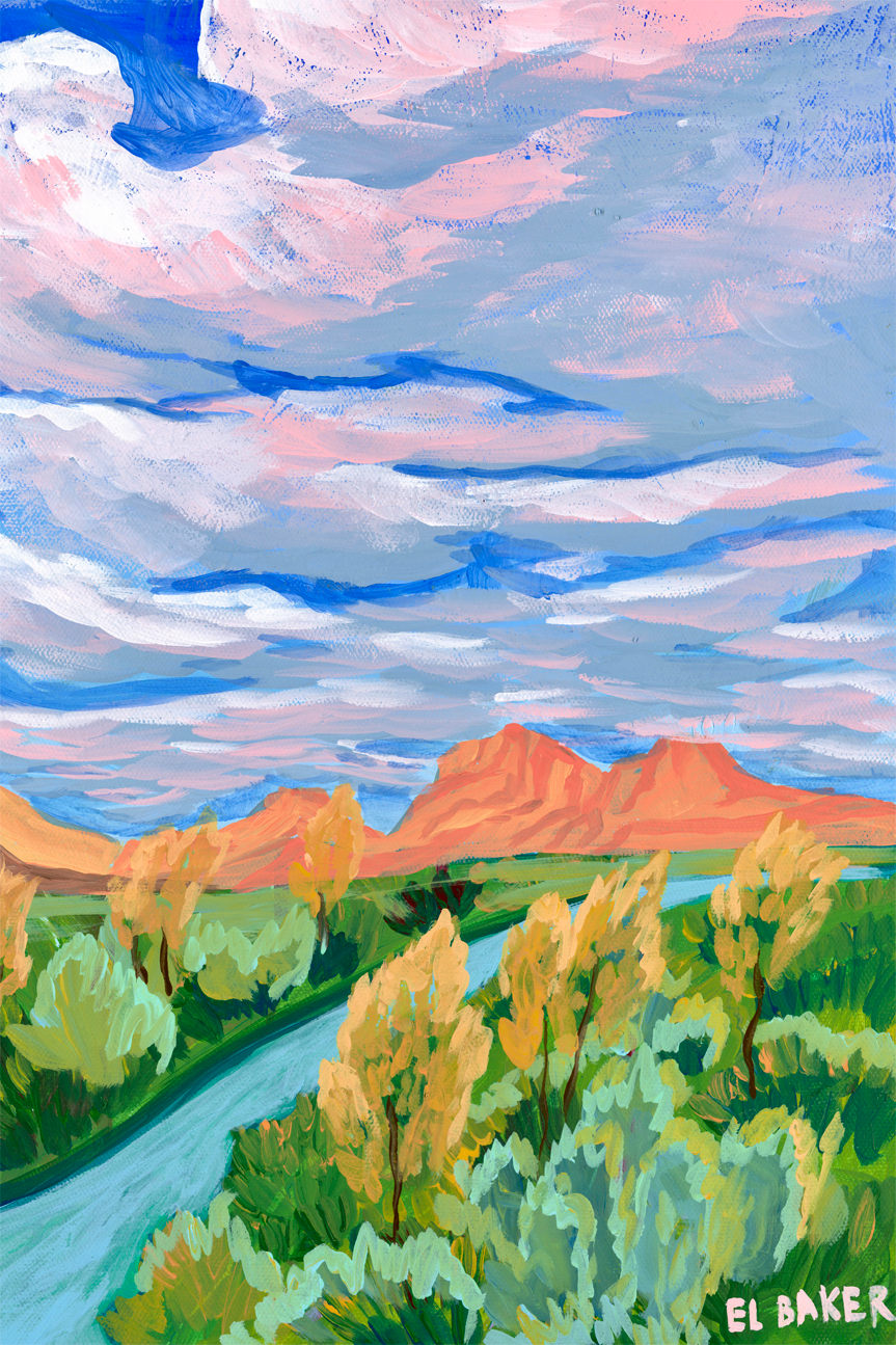 wall-art-print-canvas-poster-framed-River Mountain , By Eleanor Baker-1