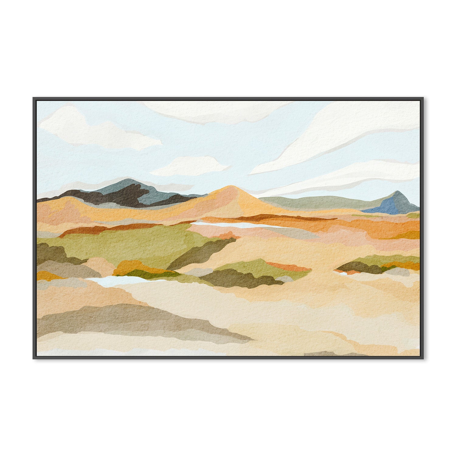 wall-art-print-canvas-poster-framed-Rocky Hill Landscape , By Nikita Jariwala-3