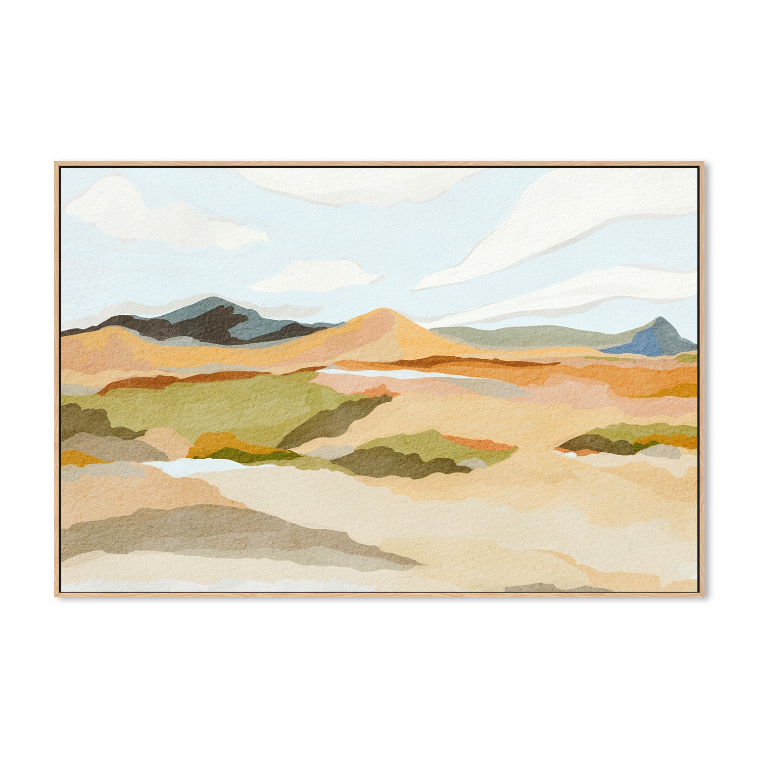 wall-art-print-canvas-poster-framed-Rocky Hill Landscape , By Nikita Jariwala-4