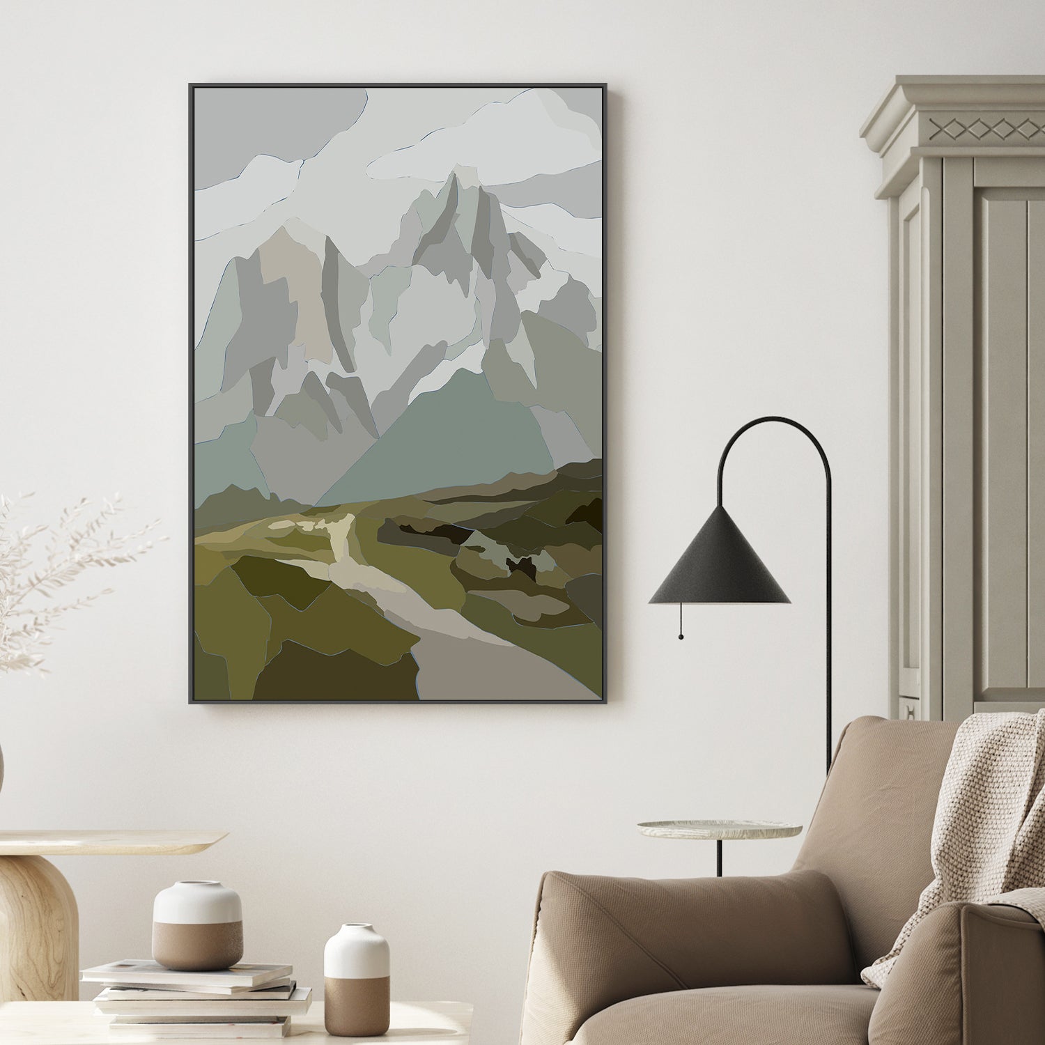 wall-art-print-canvas-poster-framed-Rocky Snowy Mountains , By Nikita Jariwala-2