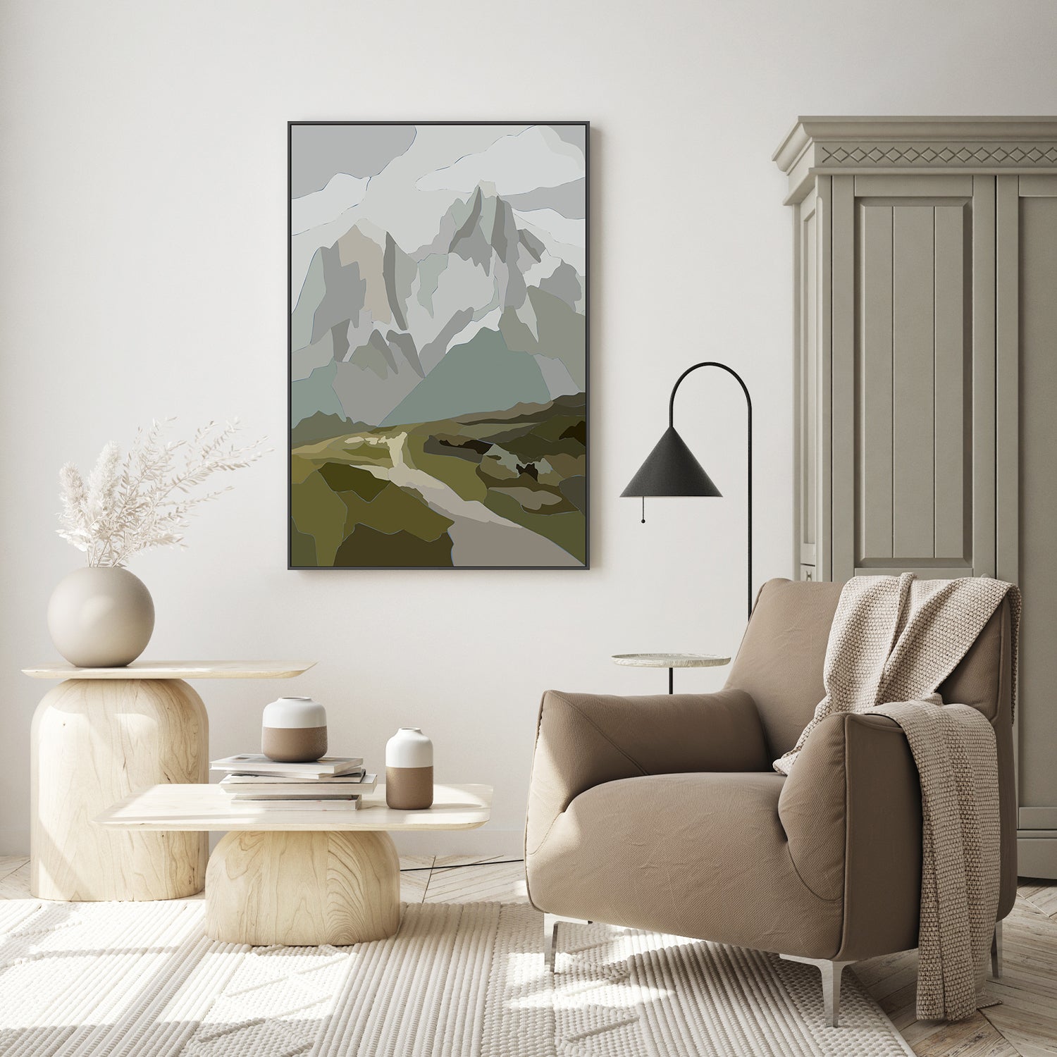 wall-art-print-canvas-poster-framed-Rocky Snowy Mountains , By Nikita Jariwala-7