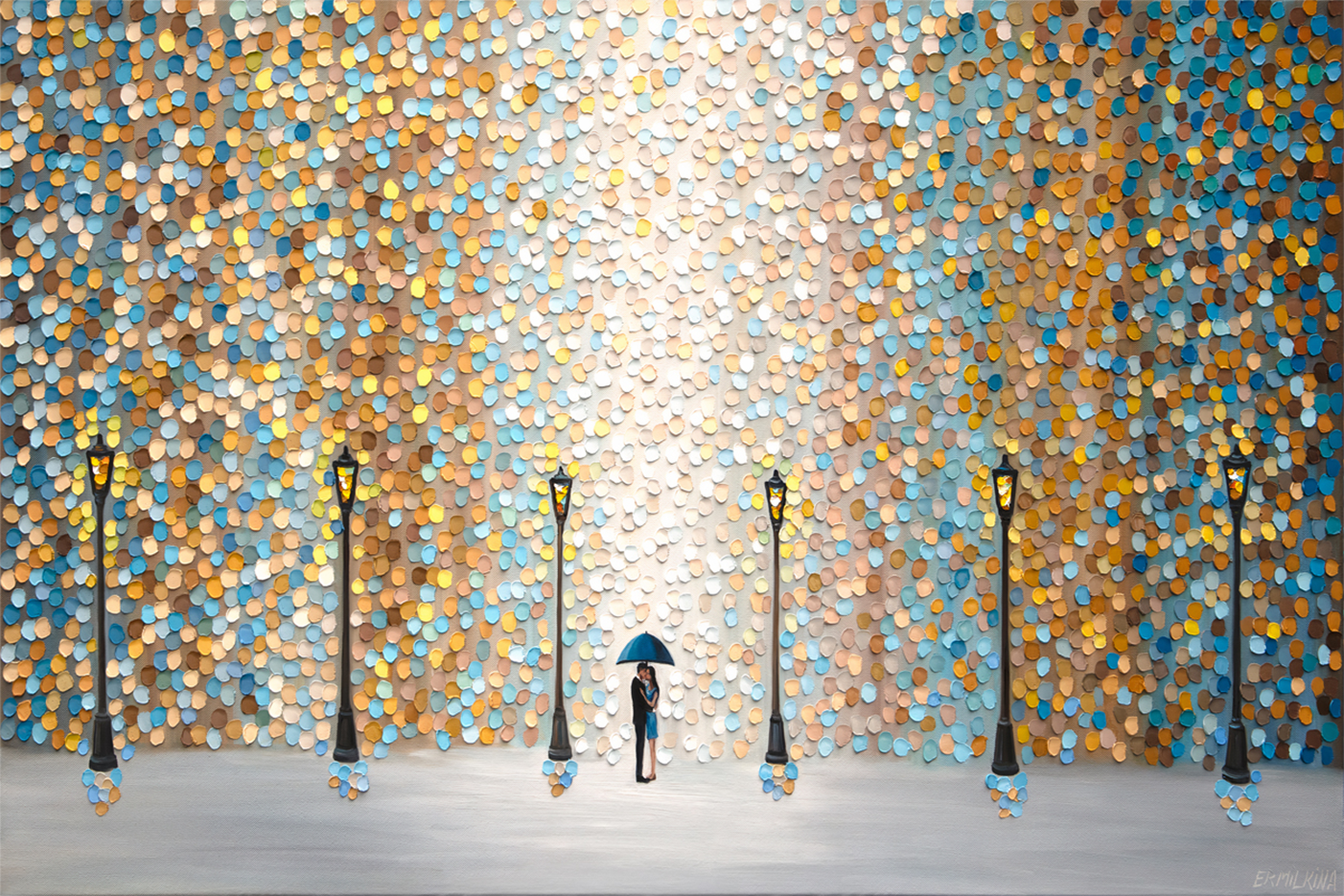 wall-art-print-canvas-poster-framed-Romance In The Rain-GIOIA-WALL-ART