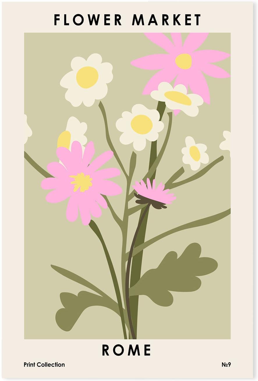 wall-art-print-canvas-poster-framed-Rome Flower Market-GIOIA-WALL-ART