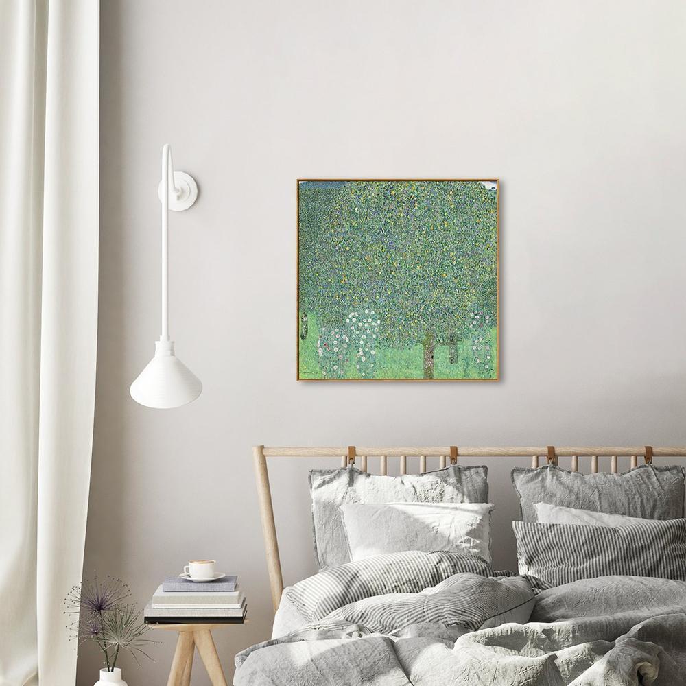 wall-art-print-canvas-poster-framed-Rosebushes Under The Trees, By Gustav Klimt-by-Gioia Wall Art-Gioia Wall Art