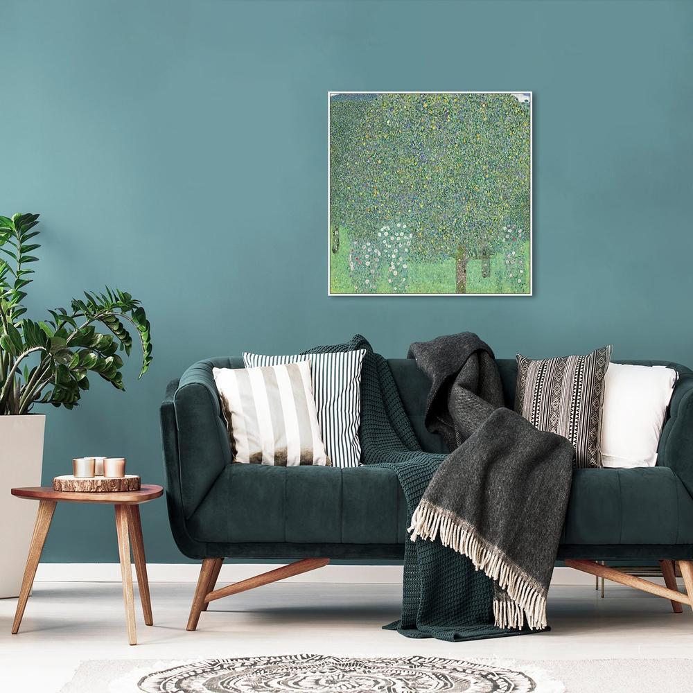 wall-art-print-canvas-poster-framed-Rosebushes Under The Trees, By Gustav Klimt-by-Gioia Wall Art-Gioia Wall Art