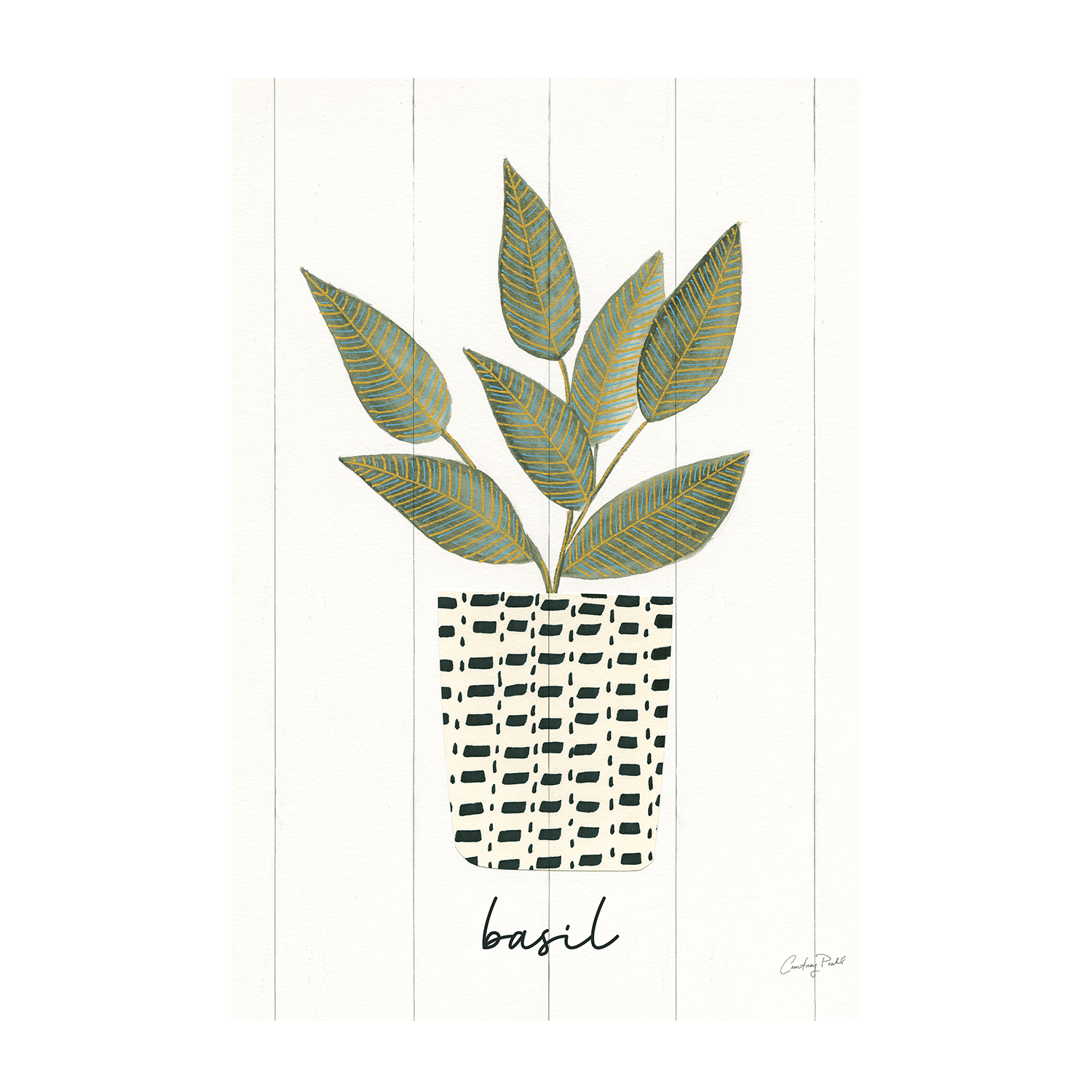 wall-art-print-canvas-poster-framed-Rosemary Herb Garden Style A & Basil Herb Garden Style B, Set Of 2 , By Courtney Prahl-9