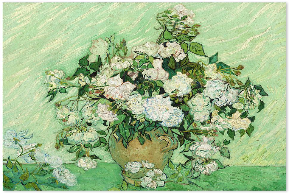 wall-art-print-canvas-poster-framed-Roses, Van Gogh-by-Gioia Wall Art-Gioia Wall Art