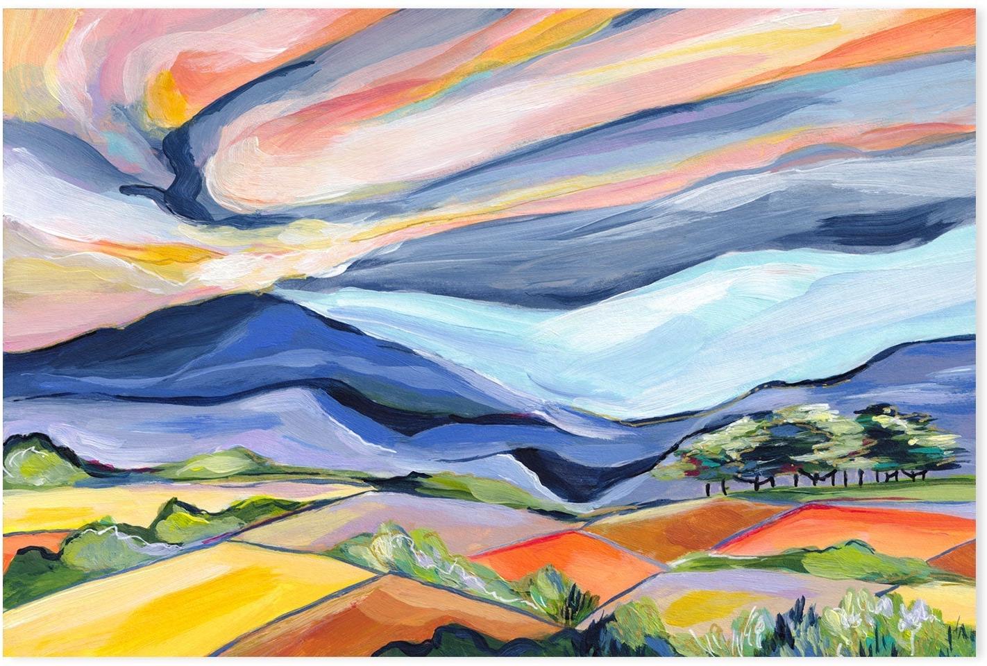 wall-art-print-canvas-poster-framed-Rush To The Mountains , By Lia Nell-GIOIA-WALL-ART