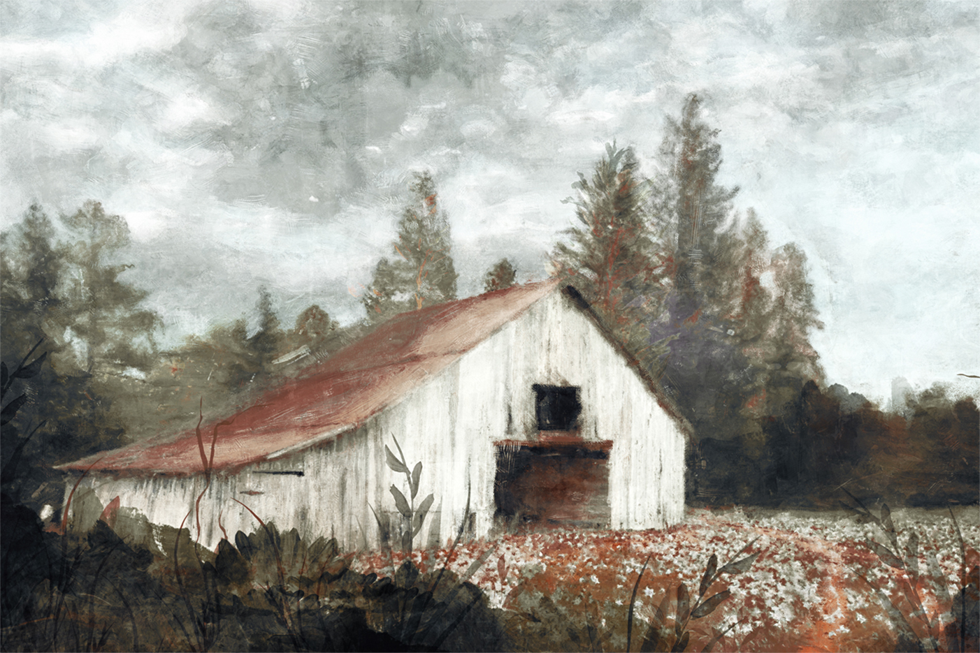 wall-art-print-canvas-poster-framed-Rusted Hearth Barn, Style A , By Nina Blue-1