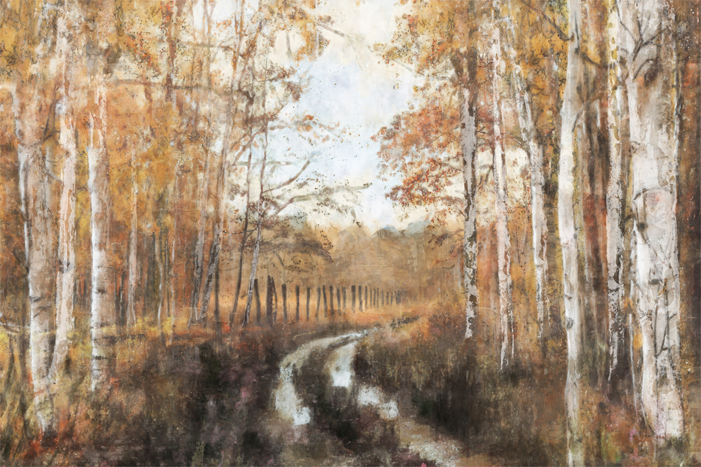 wall-art-print-canvas-poster-framed-Rusted Hearth Birch Trees, Style B , By Nina Blue-1