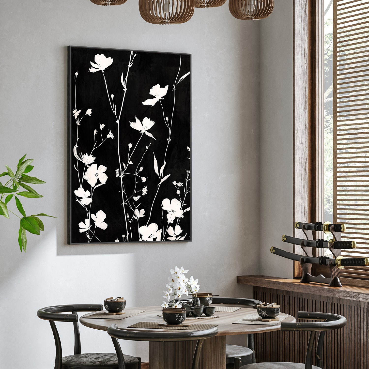 wall-art-print-canvas-poster-framed-Sable Stems, Style A-2