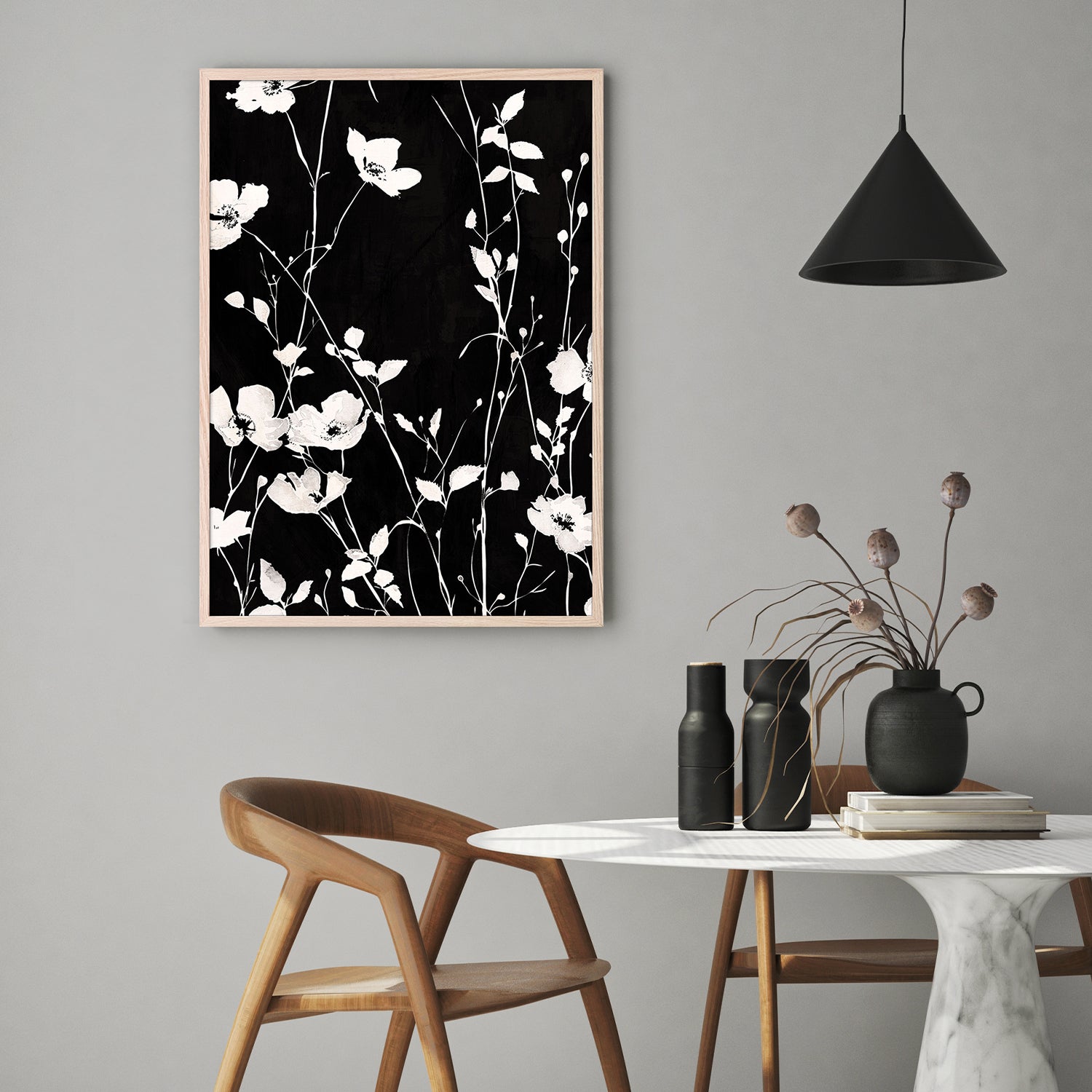wall-art-print-canvas-poster-framed-Sable Stems, Style C-8