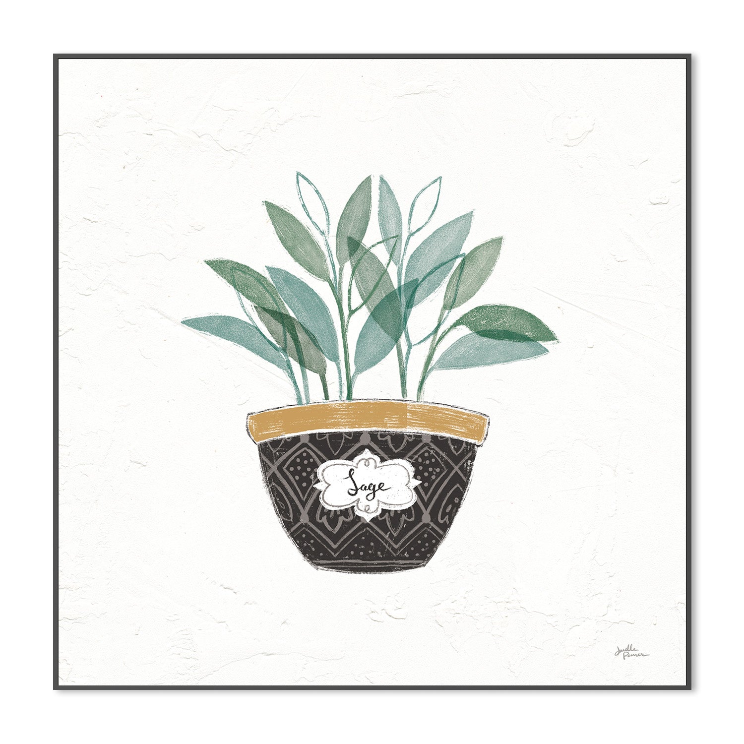wall-art-print-canvas-poster-framed-Sage Fine Herbs, Style A , By Janelle Penner-3