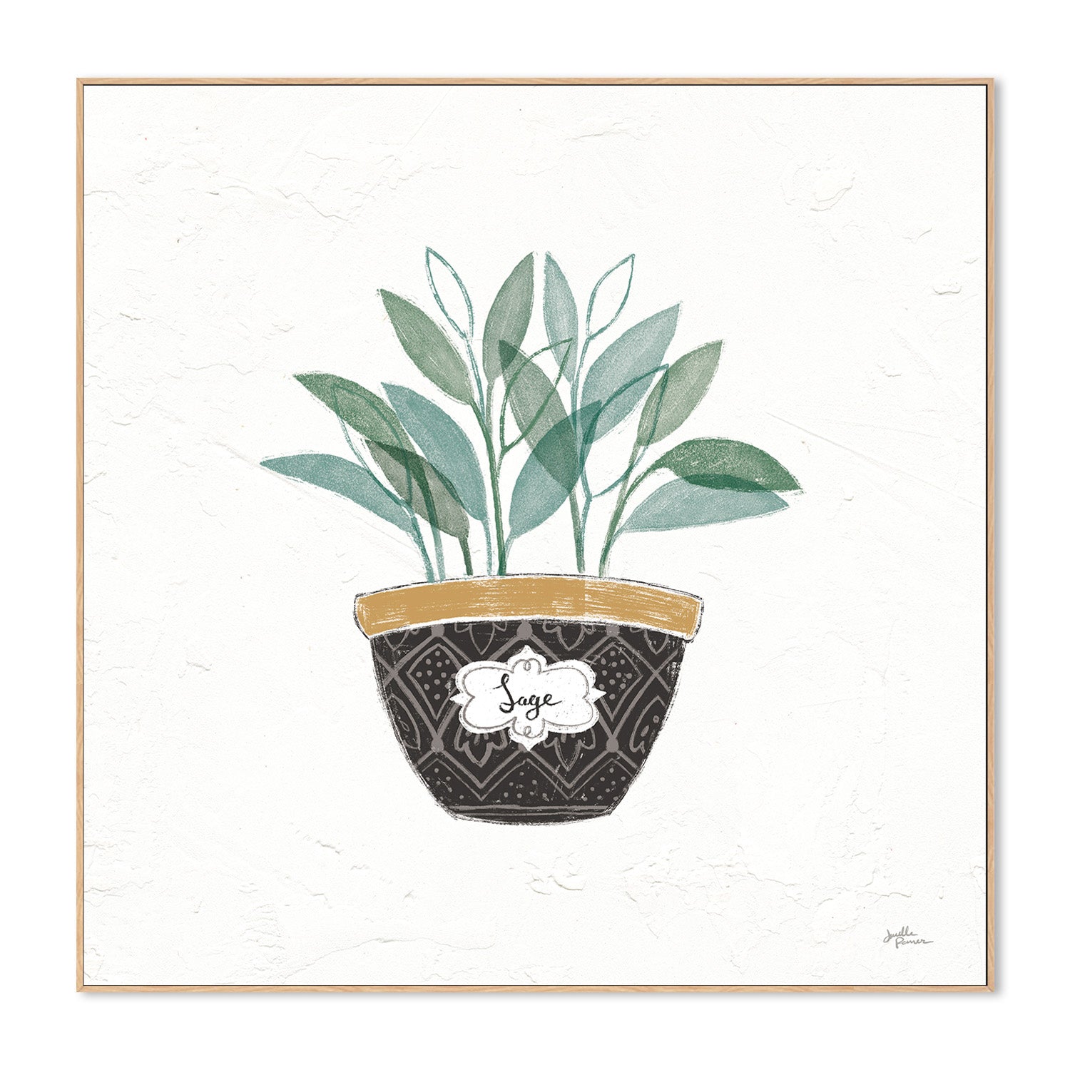 wall-art-print-canvas-poster-framed-Sage Fine Herbs, Style A , By Janelle Penner-4