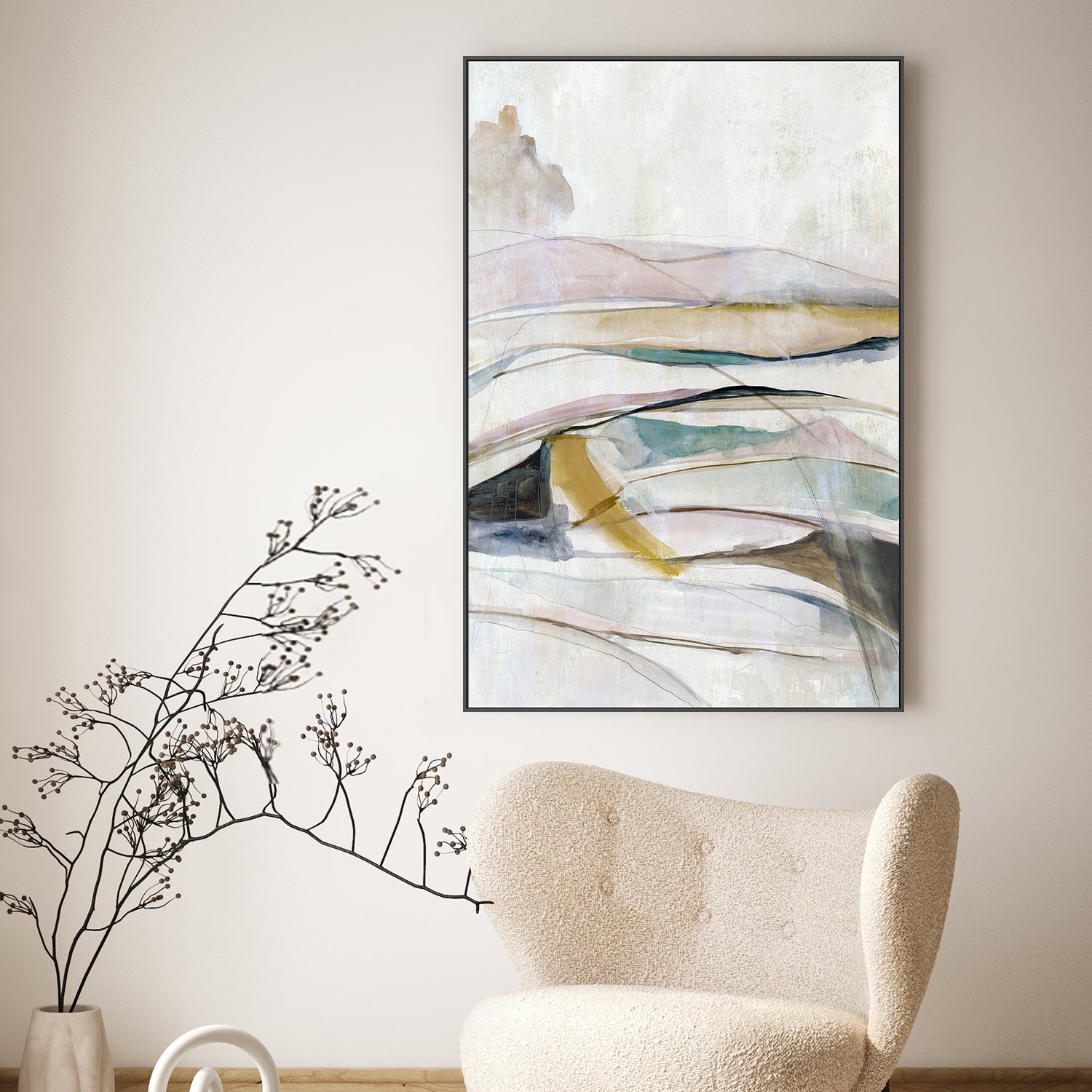 wall-art-print-canvas-poster-framed-Sands of Blush, Style B-2