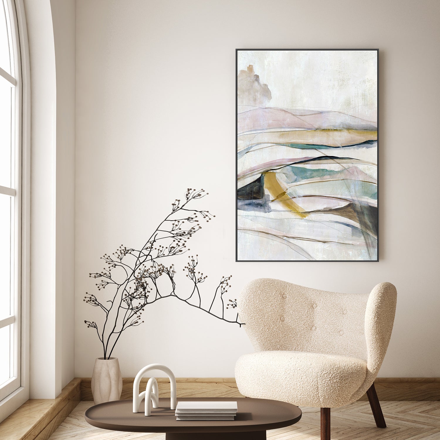 wall-art-print-canvas-poster-framed-Sands of Blush, Style B-7