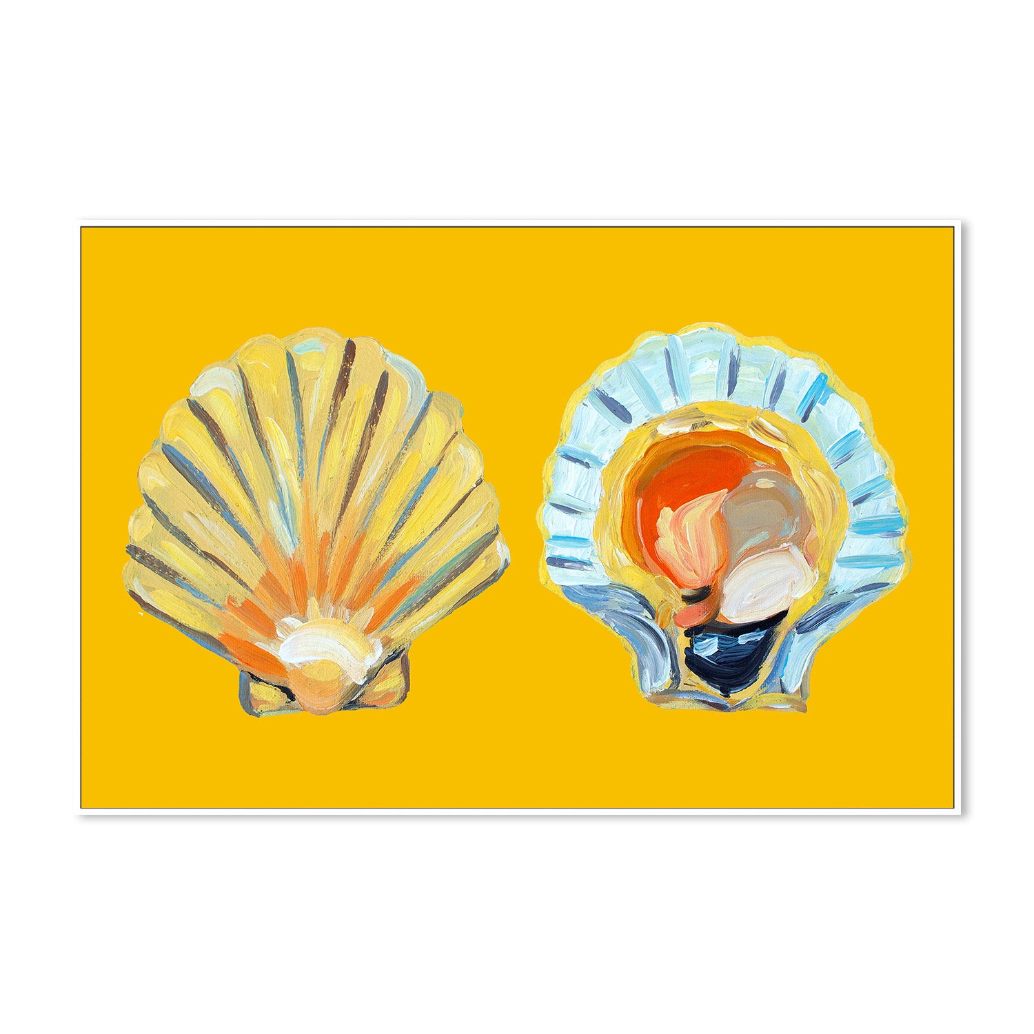 wall-art-print-canvas-poster-framed-Scallops On Yellow, Style B-5