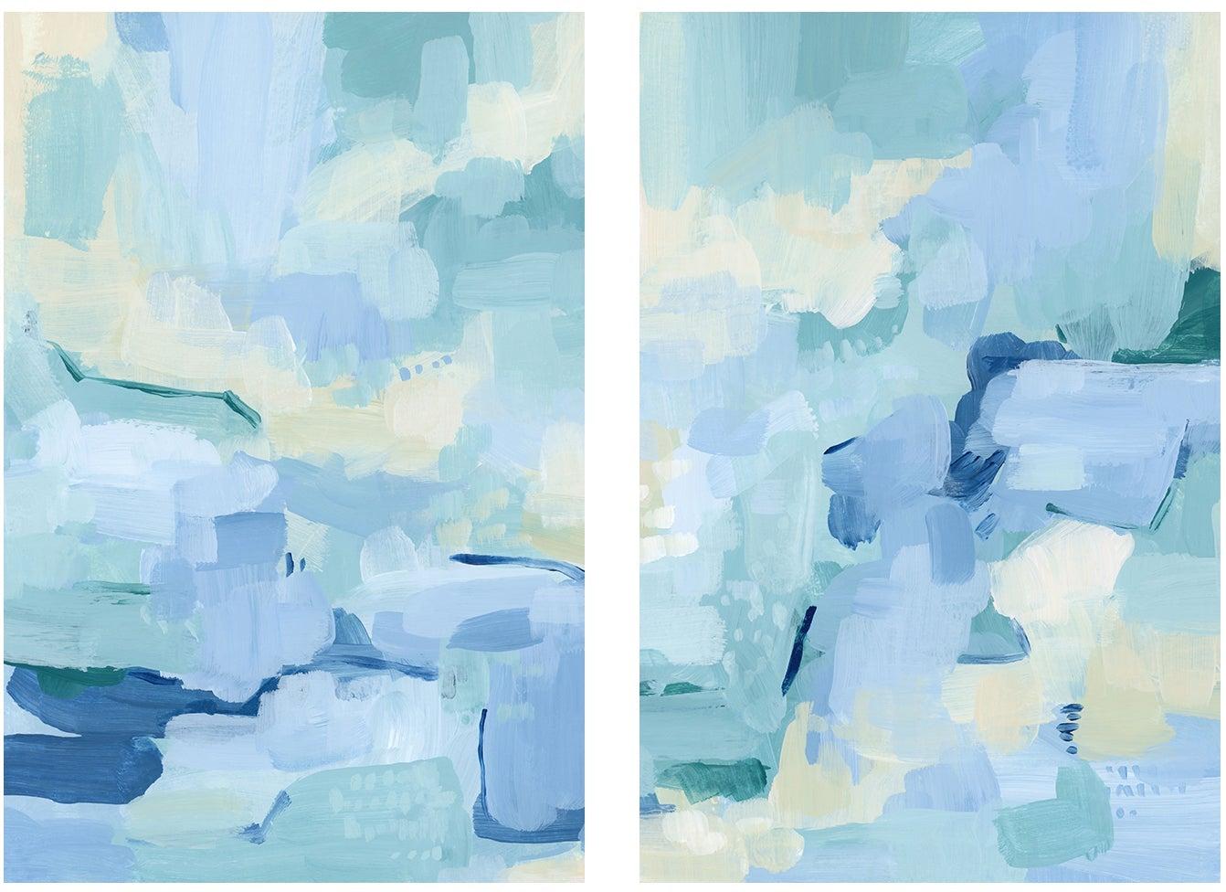 wall-art-print-canvas-poster-framed-Seafarer Blues , Style A & B , Set Of 2 , By Jetty Home-1