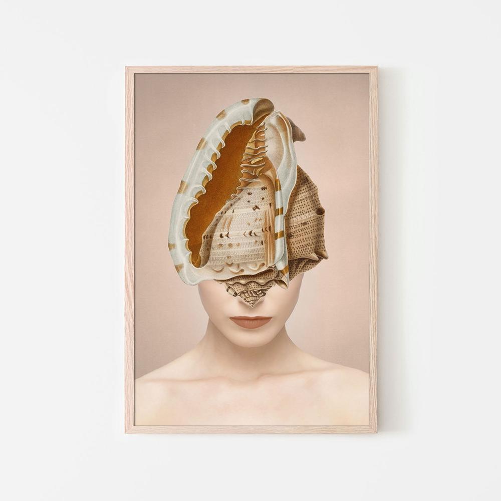 wall-art-print-canvas-poster-framed-Seashell Woman-6