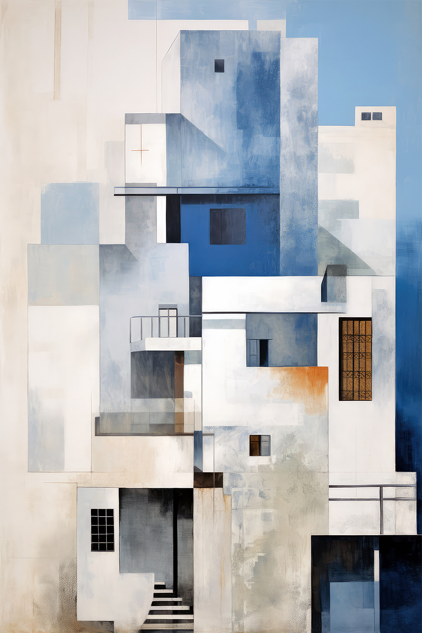 wall-art-print-canvas-poster-framed-Seaside Highrise, Style C , By Raymond Powers-1