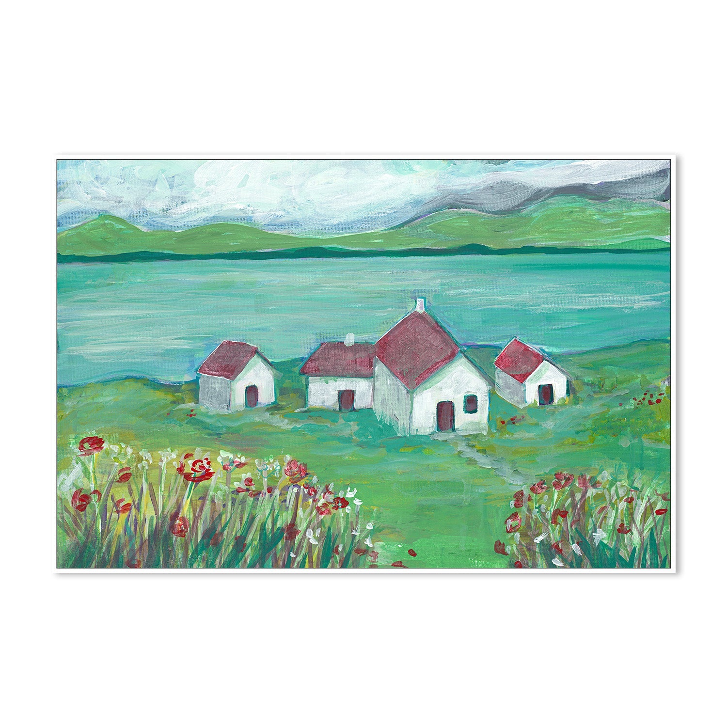 wall-art-print-canvas-poster-framed-Seaside Village, Style A , By CJ Swanson-5