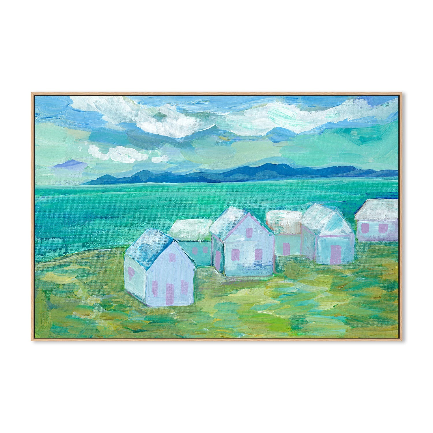 wall-art-print-canvas-poster-framed-Seaside Village, Style B , By CJ Swanson-4