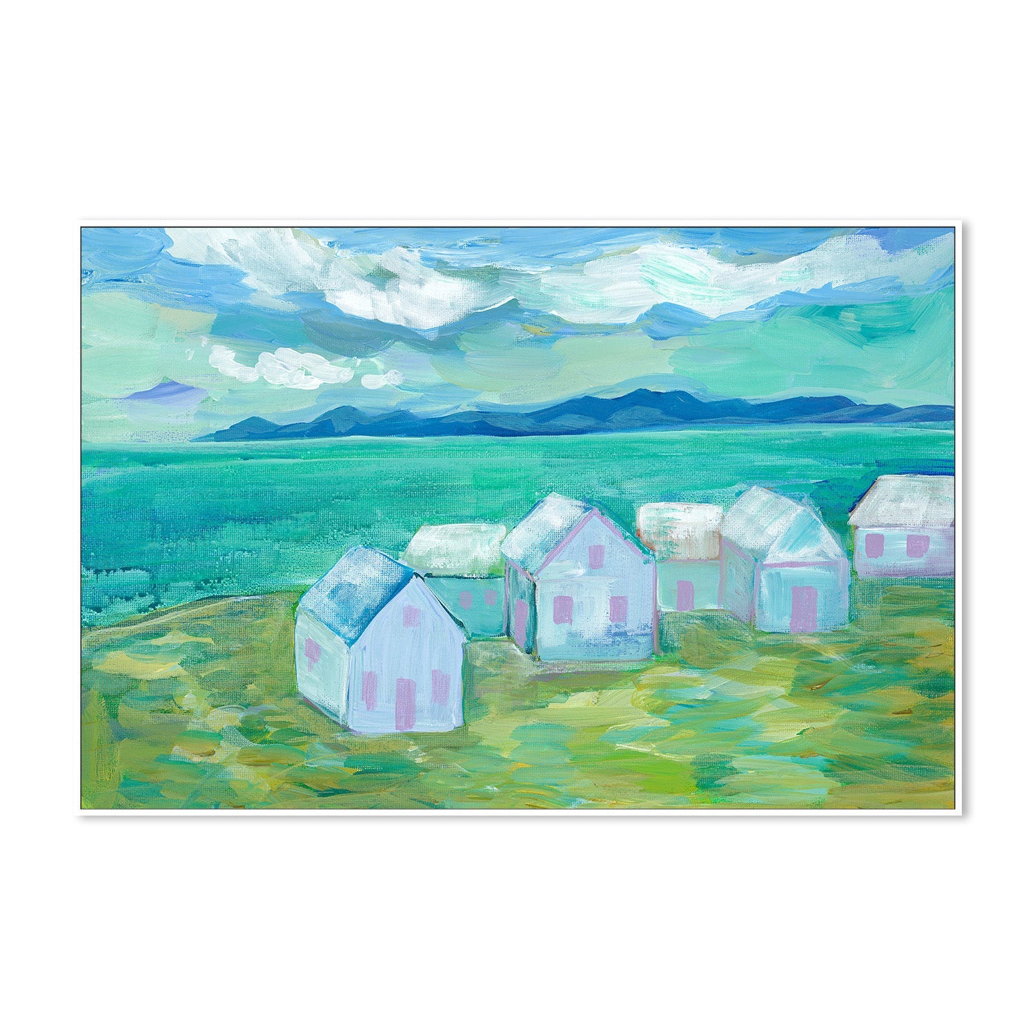 wall-art-print-canvas-poster-framed-Seaside Village, Style B , By CJ Swanson-5