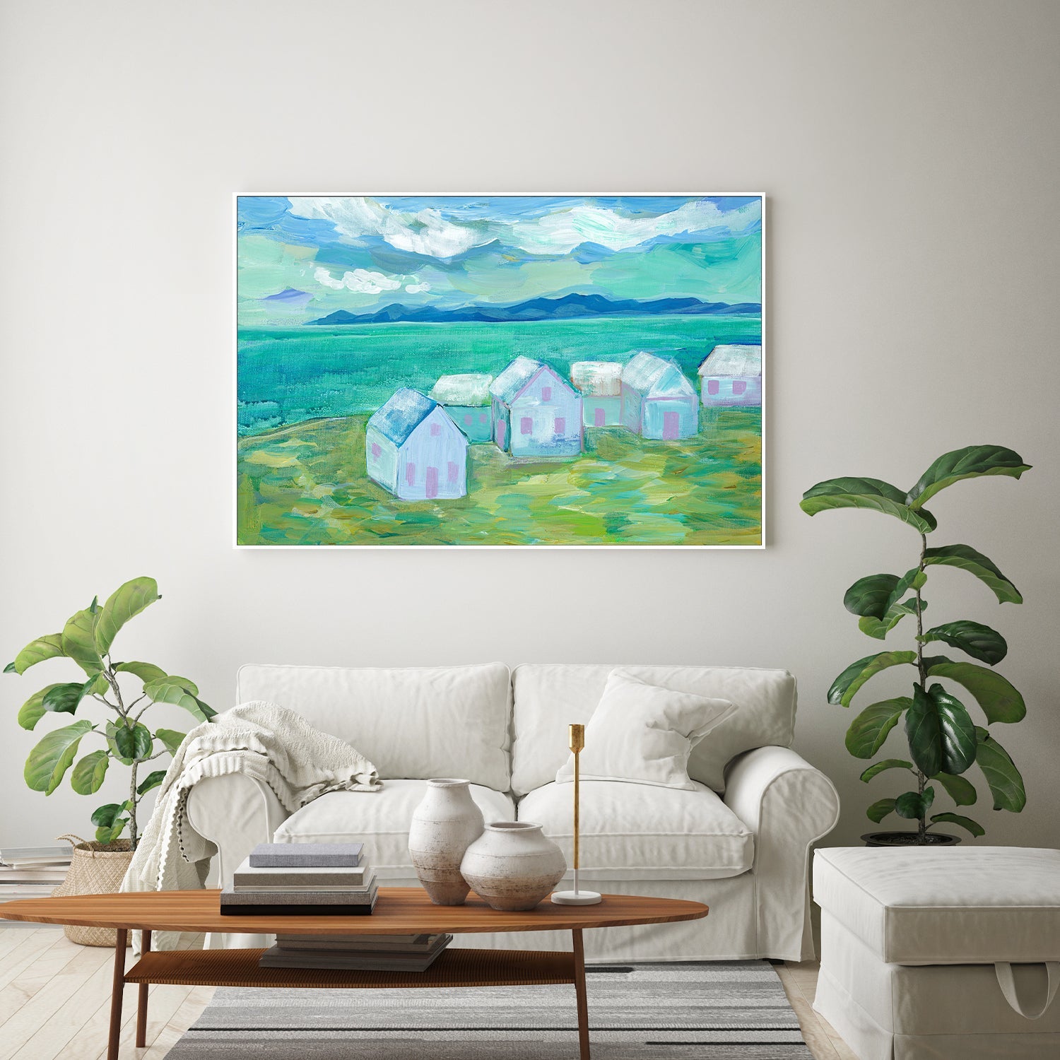 wall-art-print-canvas-poster-framed-Seaside Village, Style B , By CJ Swanson-7