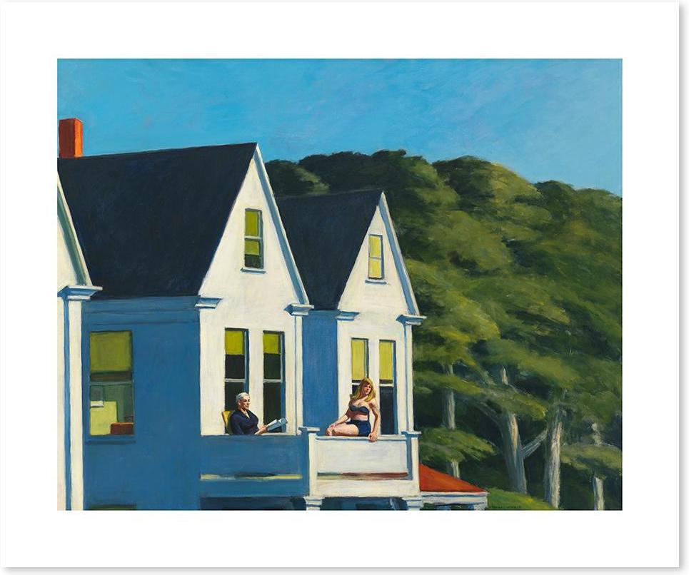 wall-art-print-canvas-poster-framed-Second Story Sunlight, By Edward Hopper-by-Gioia Wall Art-Gioia Wall Art
