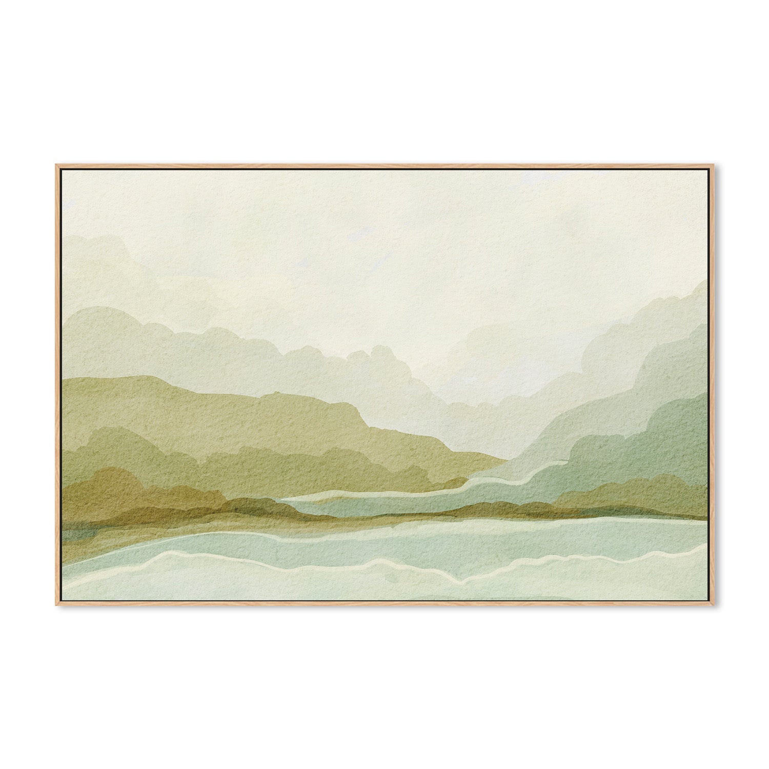 wall-art-print-canvas-poster-framed-Serene Landscape , By Nikita Jariwala-4