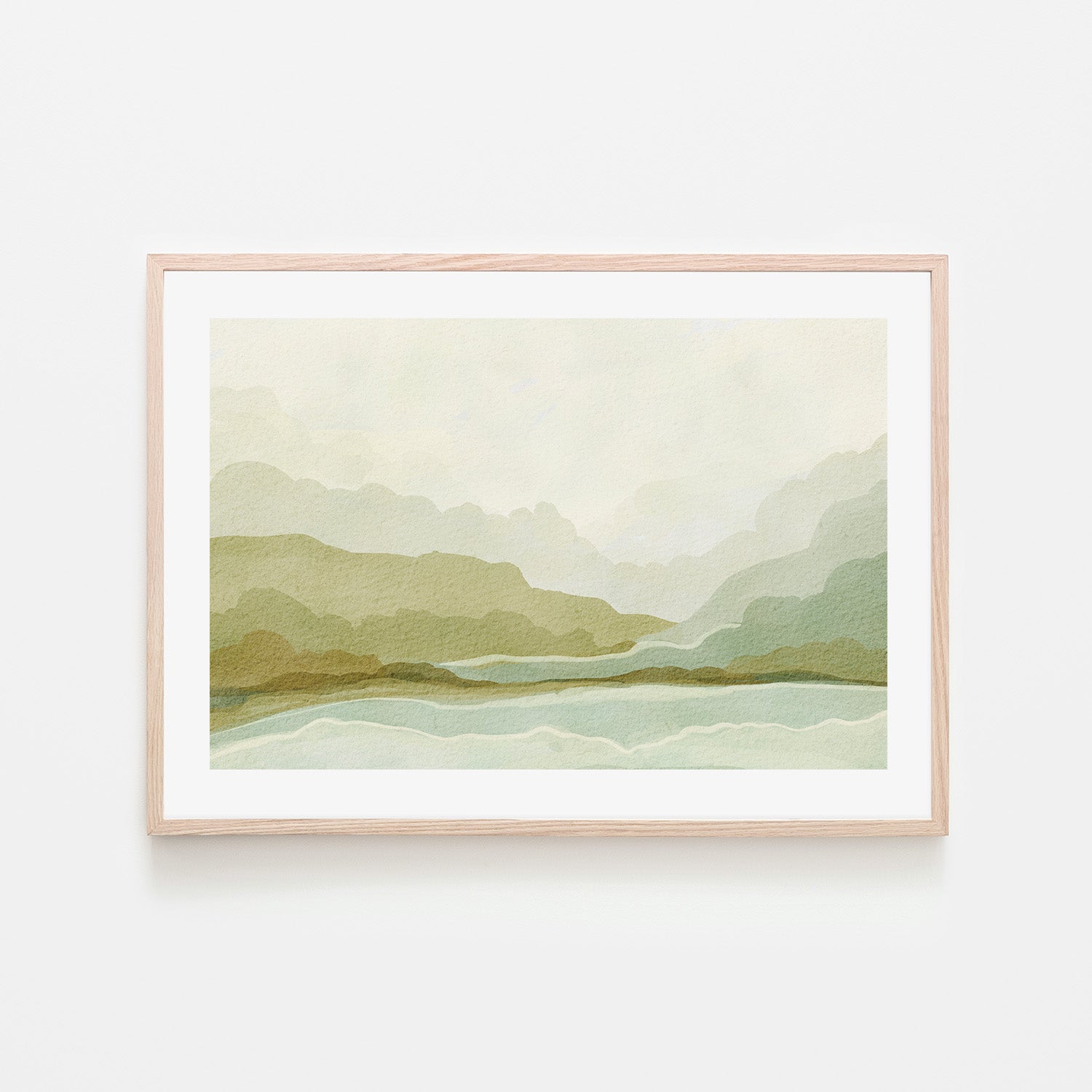 wall-art-print-canvas-poster-framed-Serene Landscape , By Nikita Jariwala-6